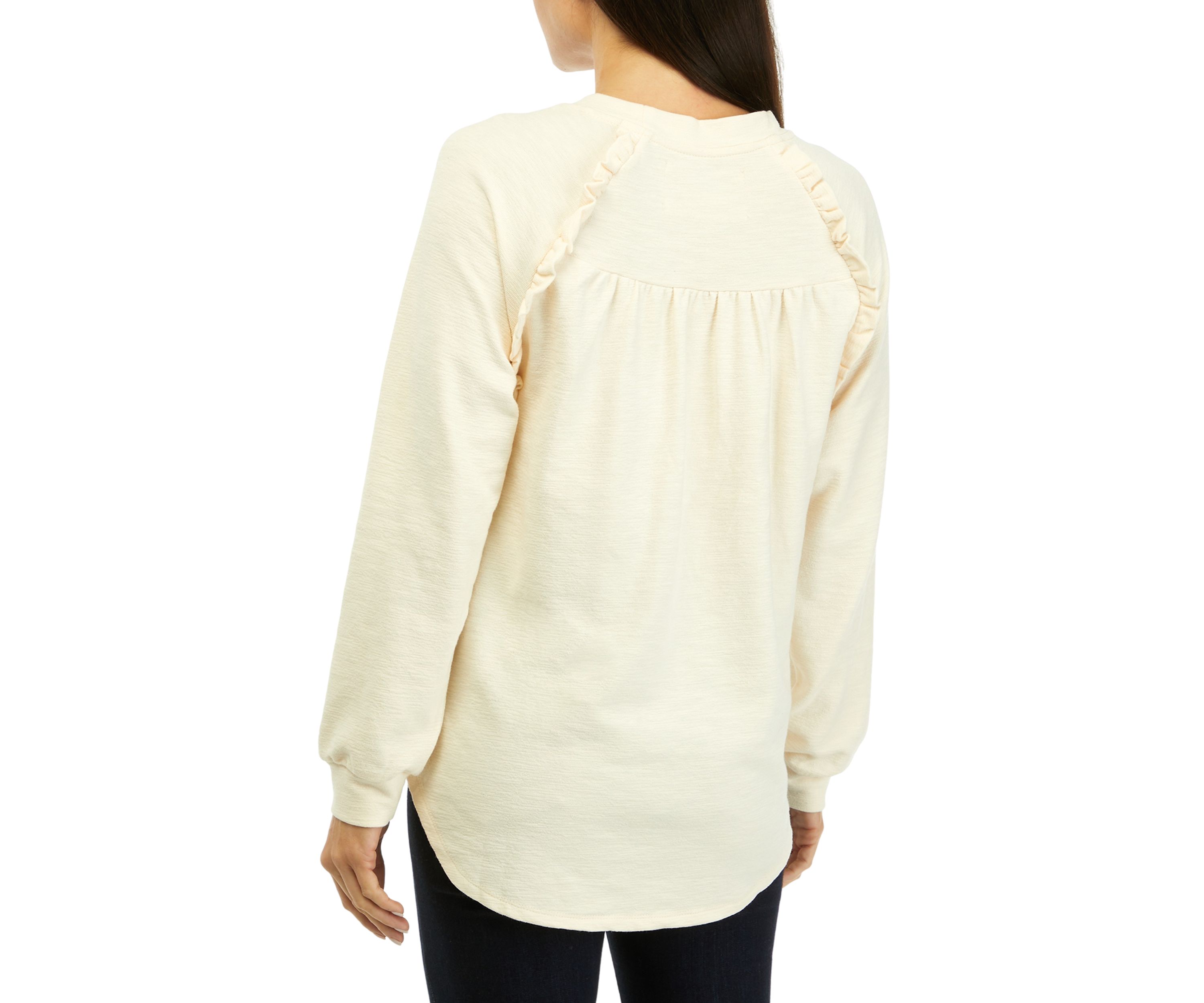 Womens Ruffle Detail Pullover