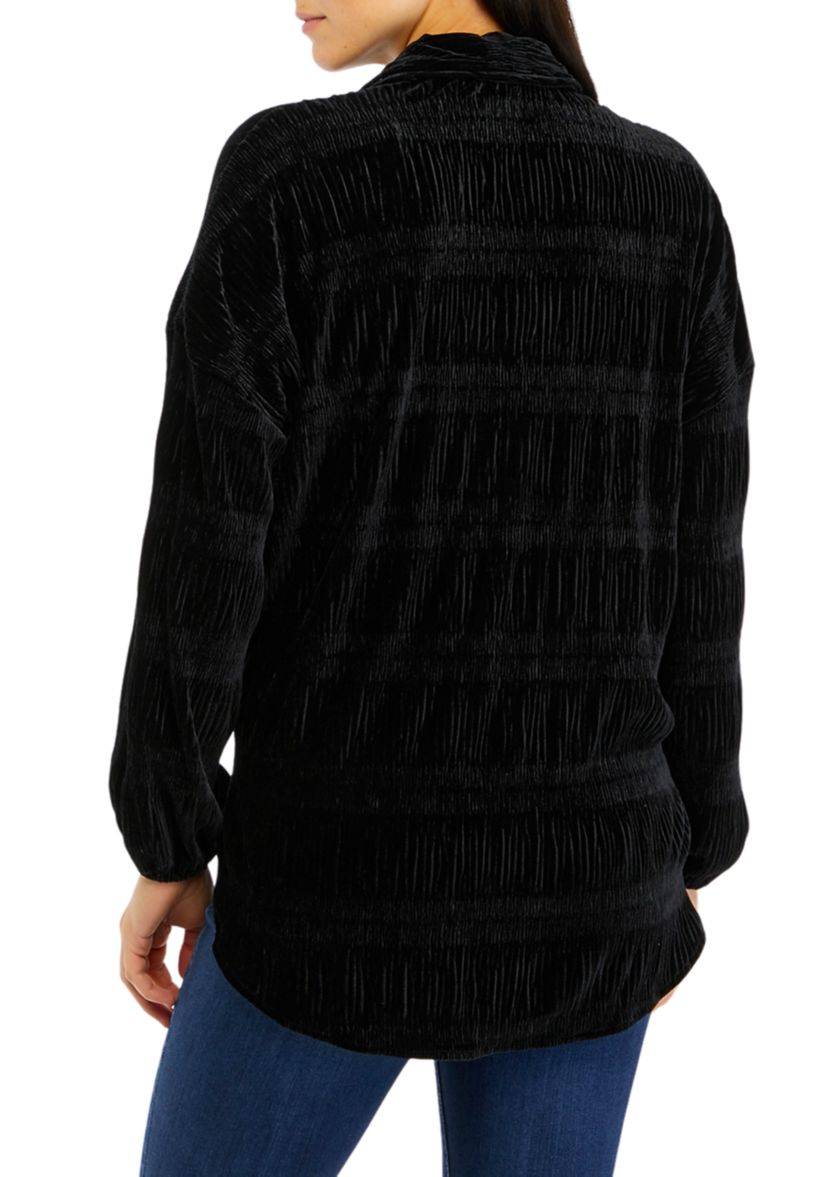 Womens Collar Button Front Shirt