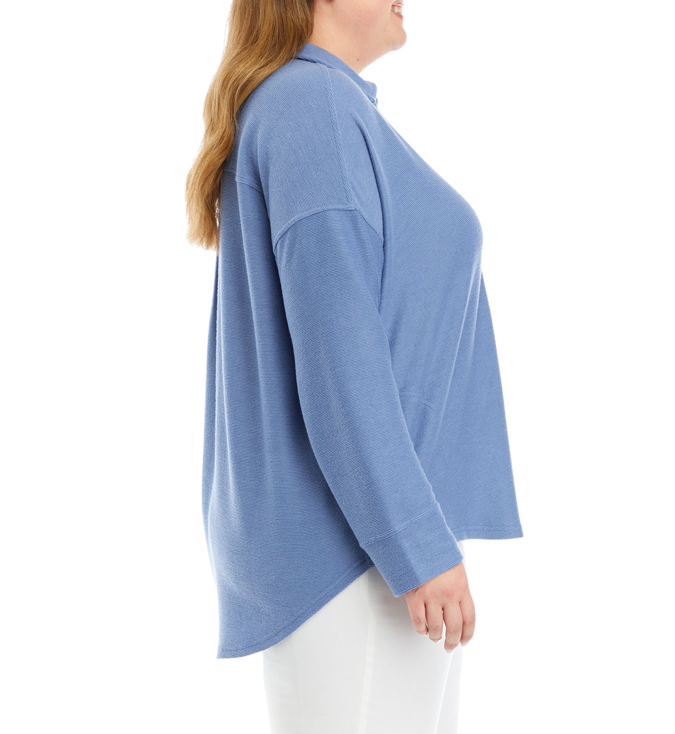 Plus Size Nikki Knit Button Down Top