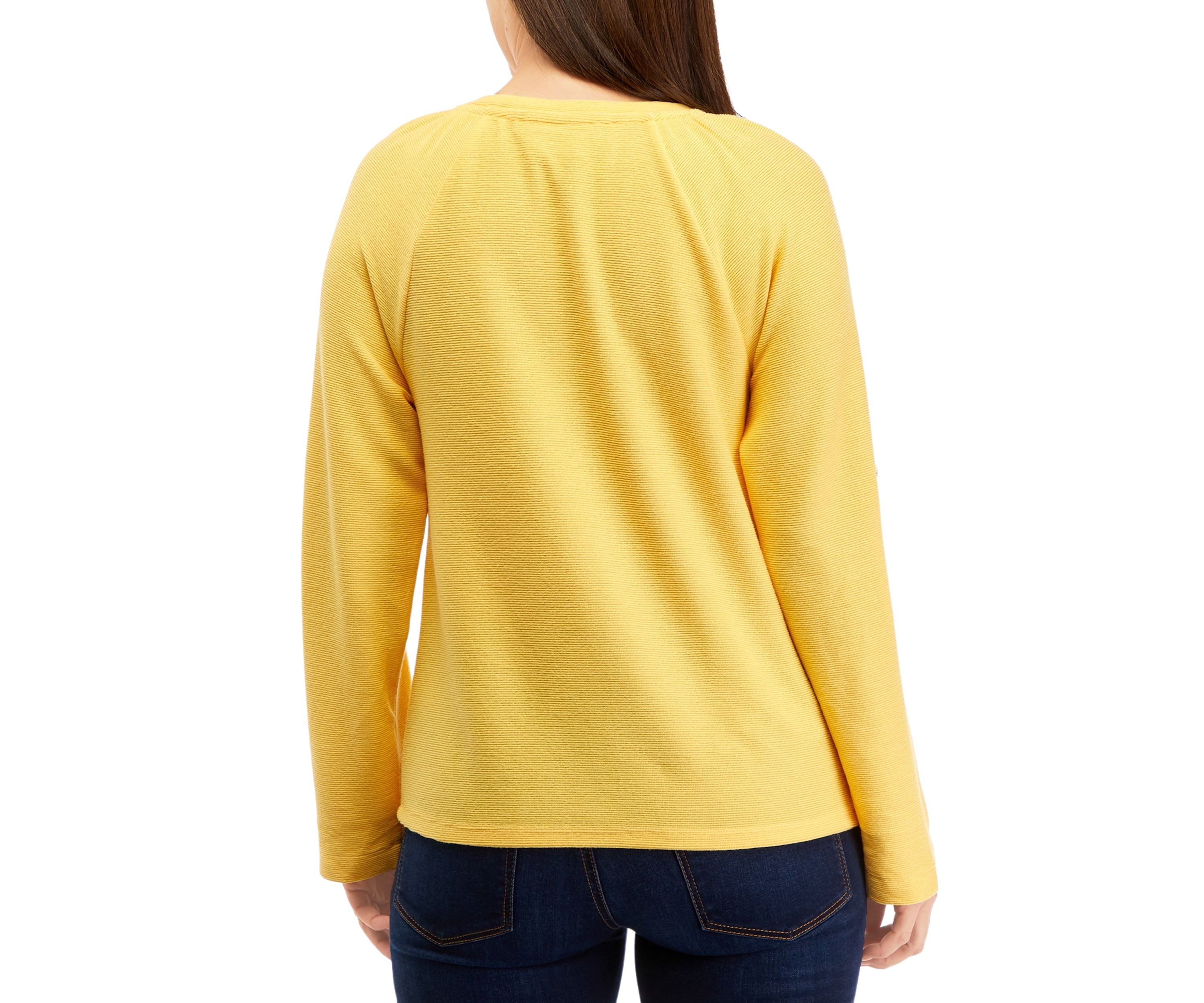 Womens Roll Tab Knit Top