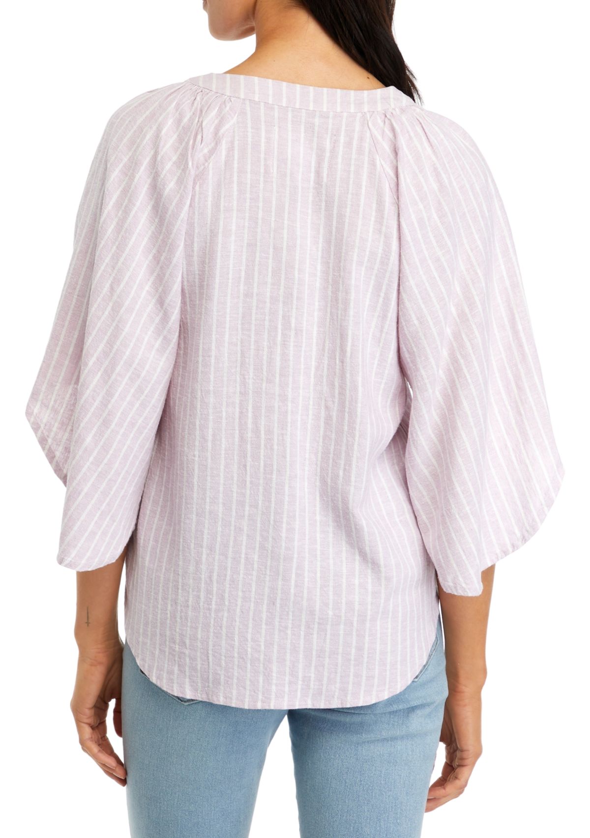 Womens 3/4 Flutter Sleeve Top