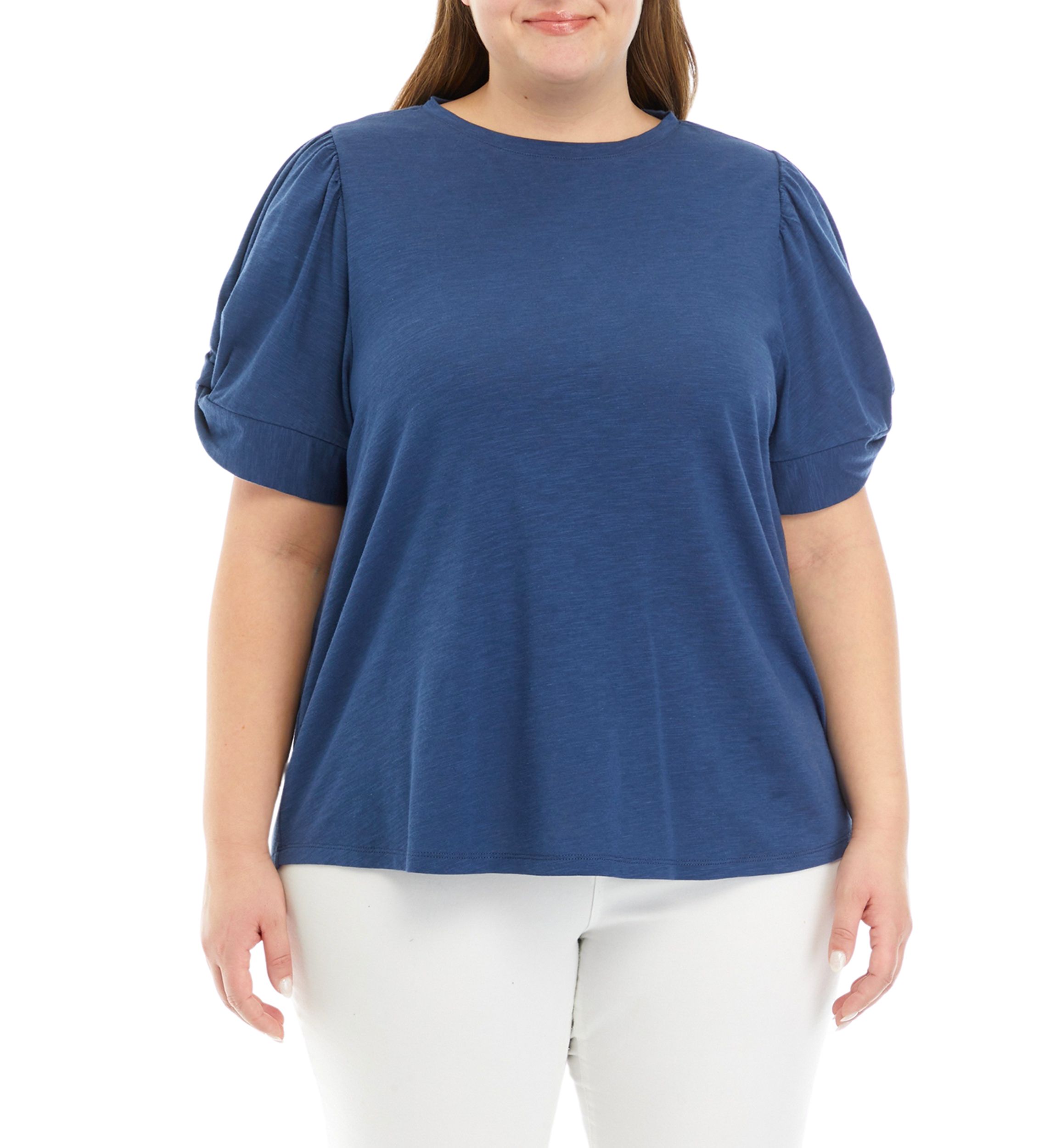 Plus Size Solid Twist Top