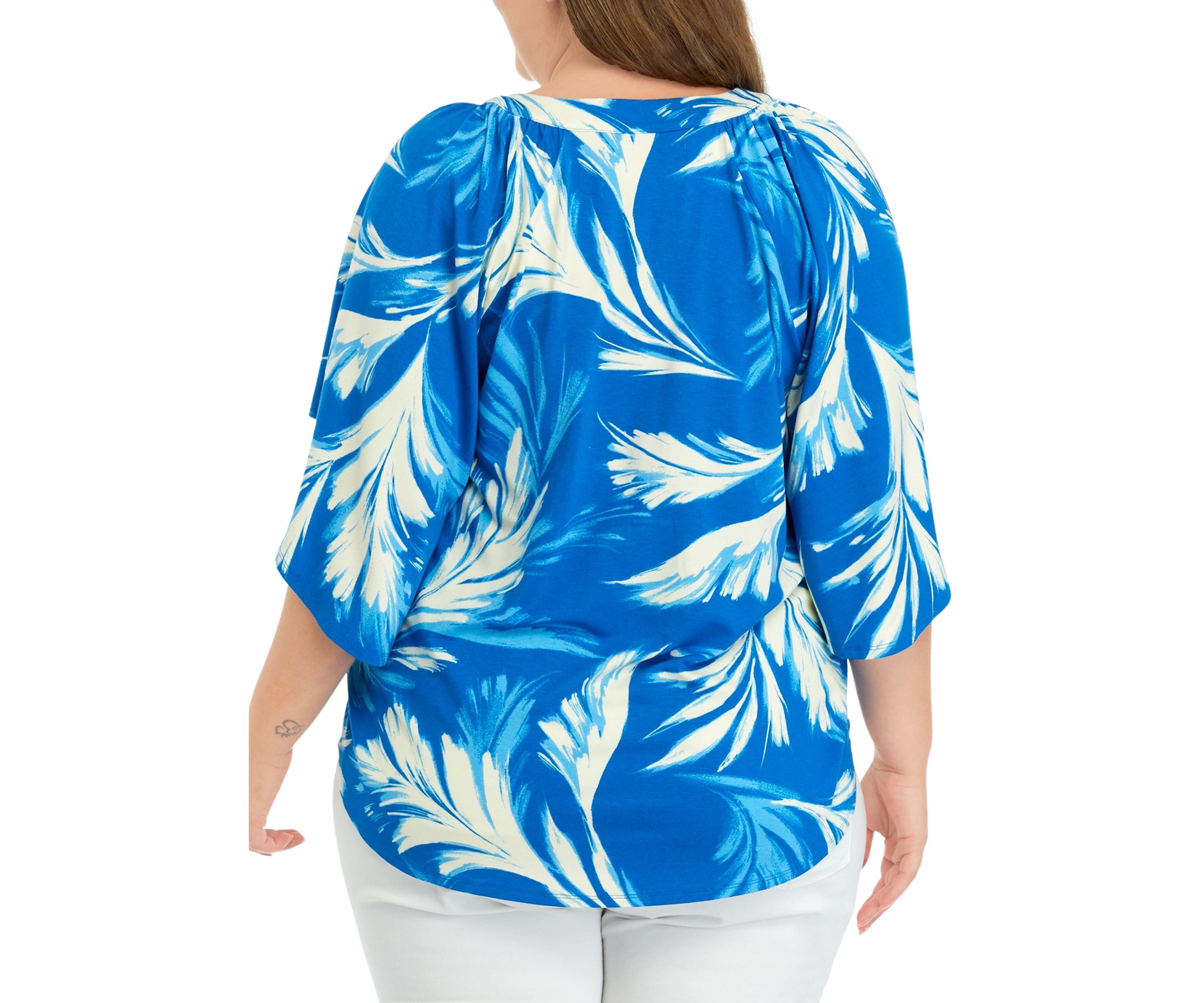Plus Size Flutter Sleeve Top