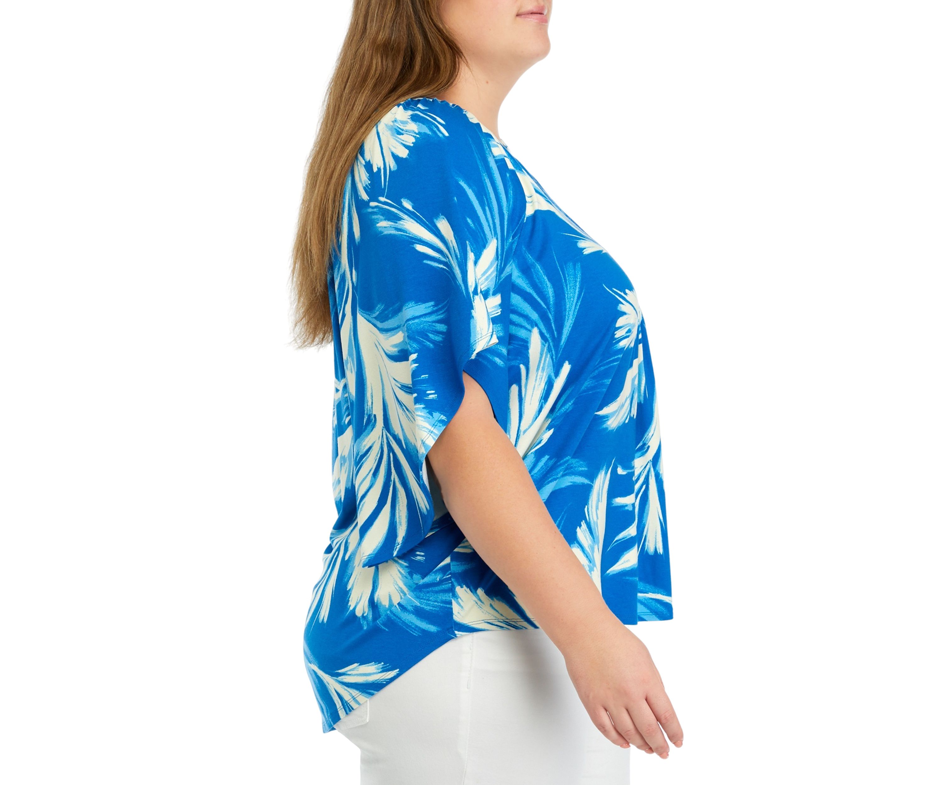 Plus Size Flutter Sleeve Top