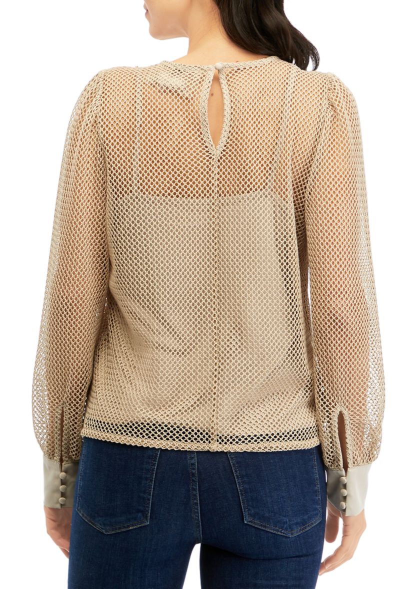 Womens Long Sleeve Lace Blouse