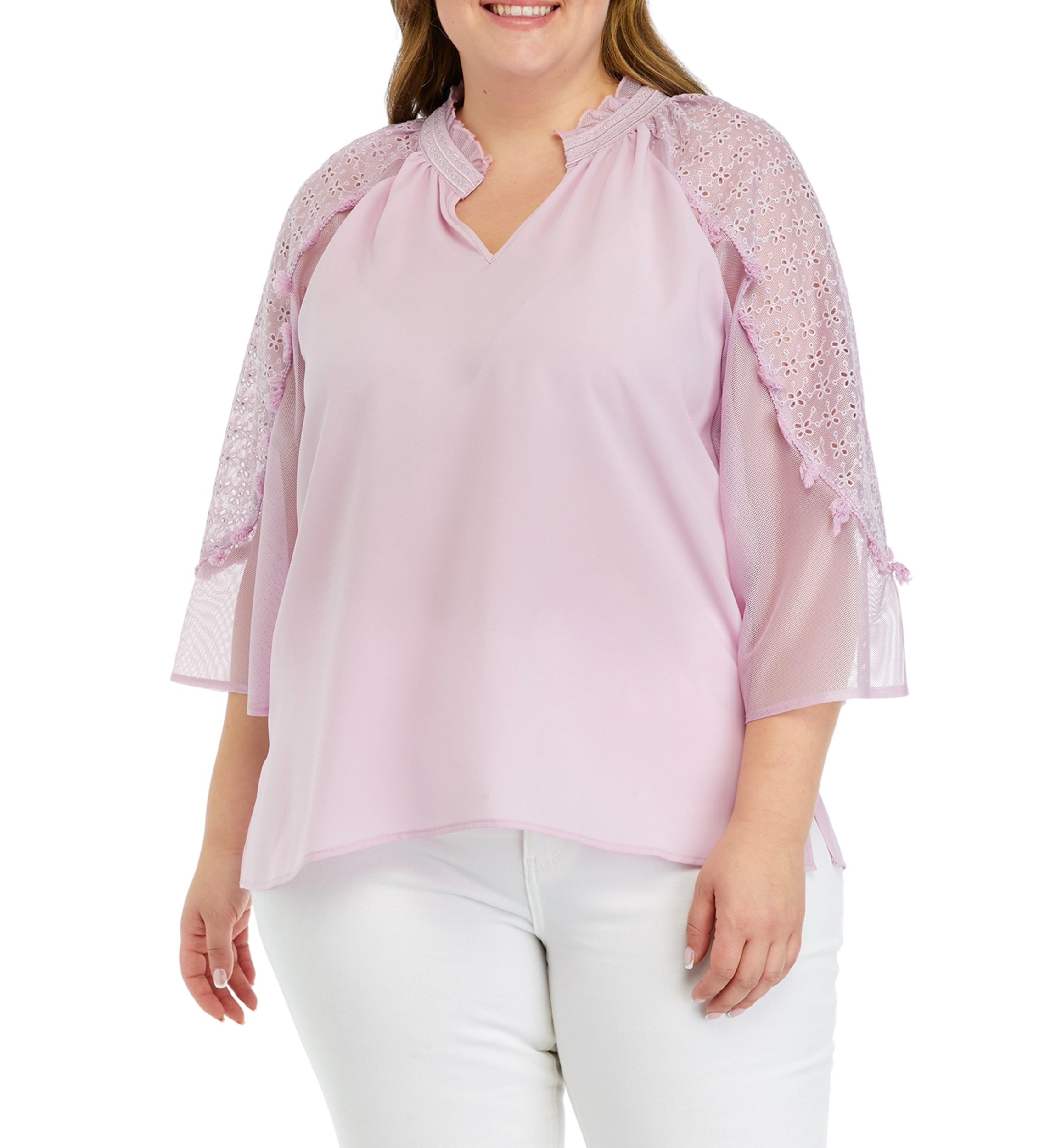 Plus Size Flare Sleeve Top