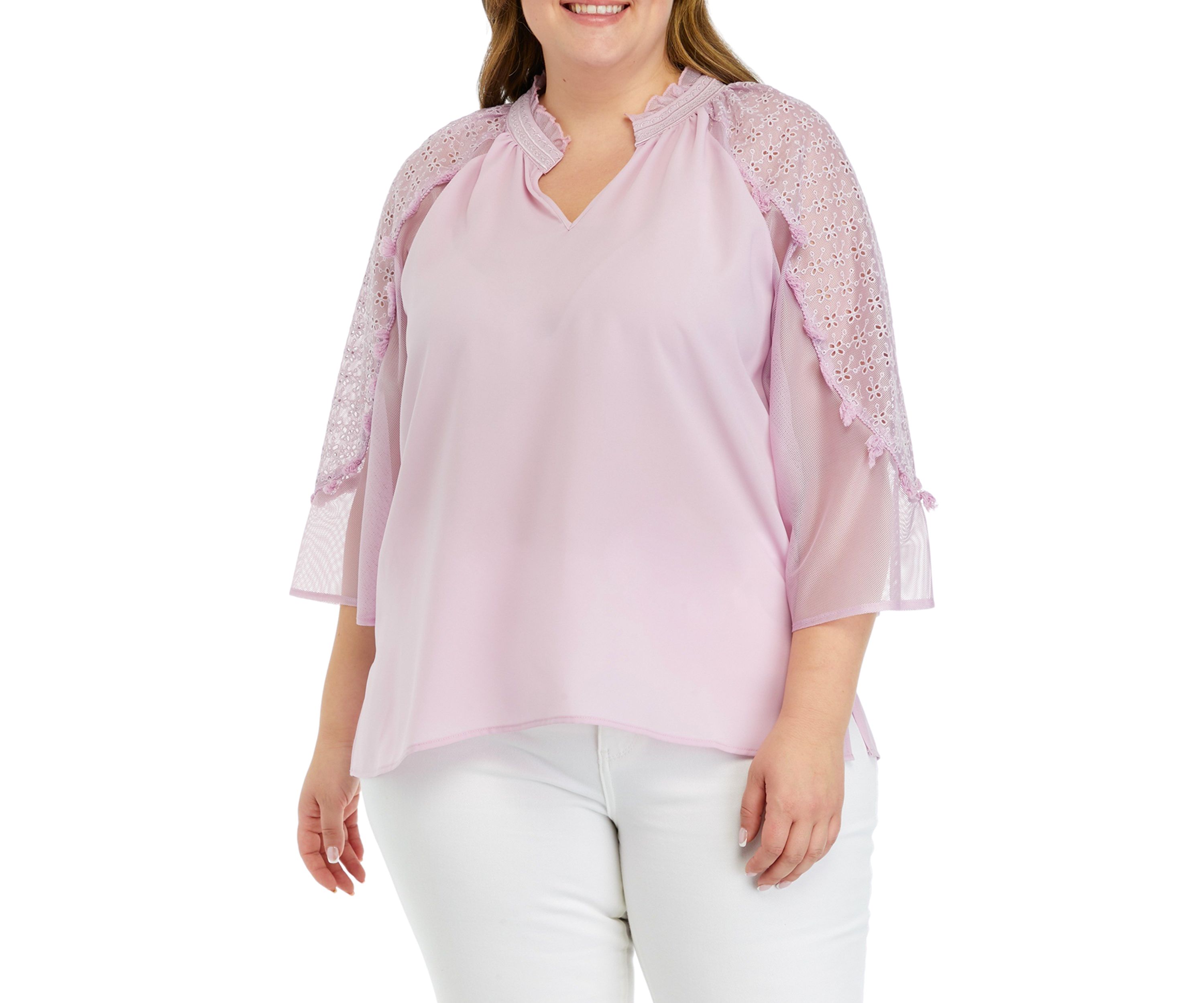Plus Size Flare Sleeve Top