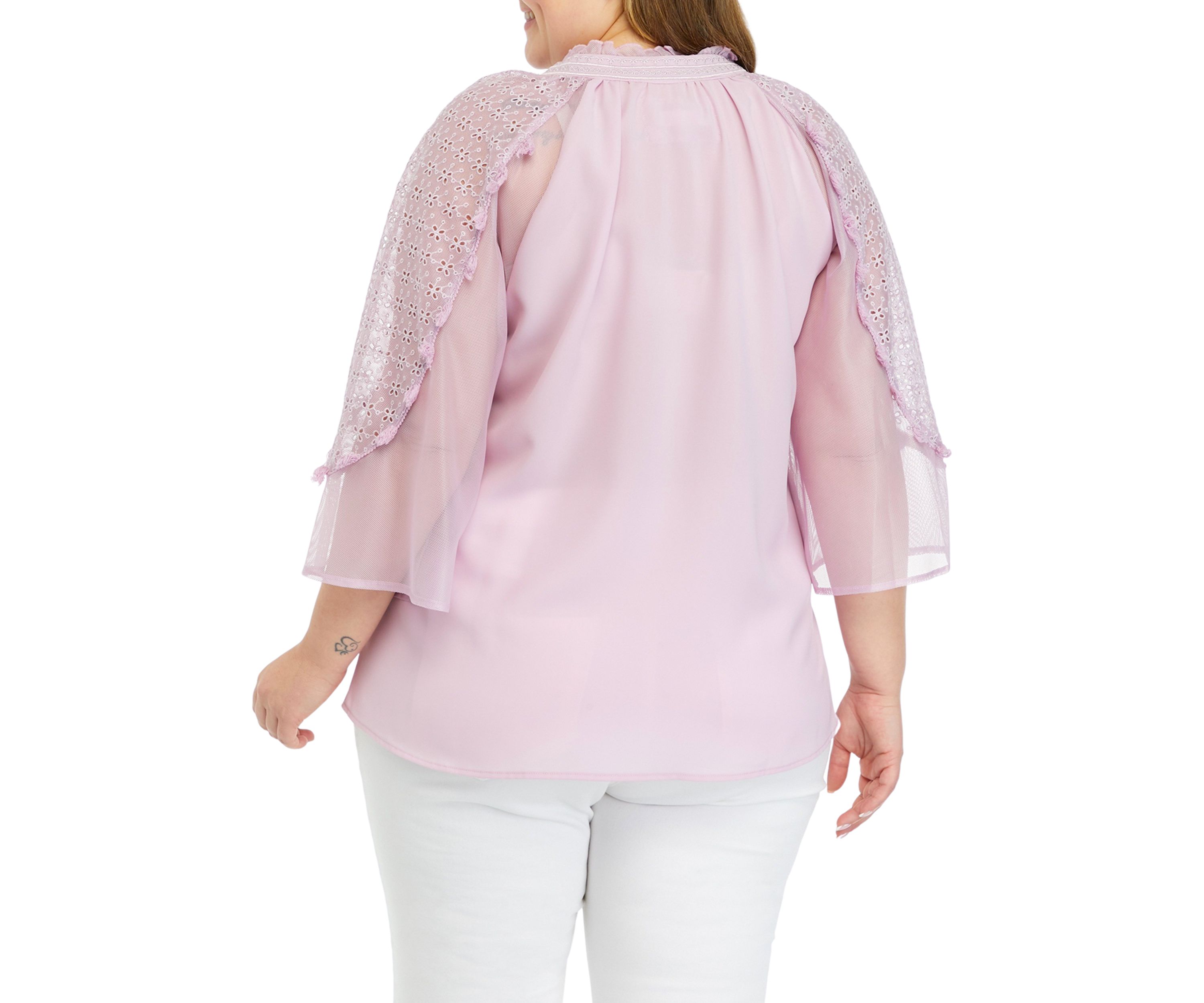 Plus Size Flare Sleeve Top
