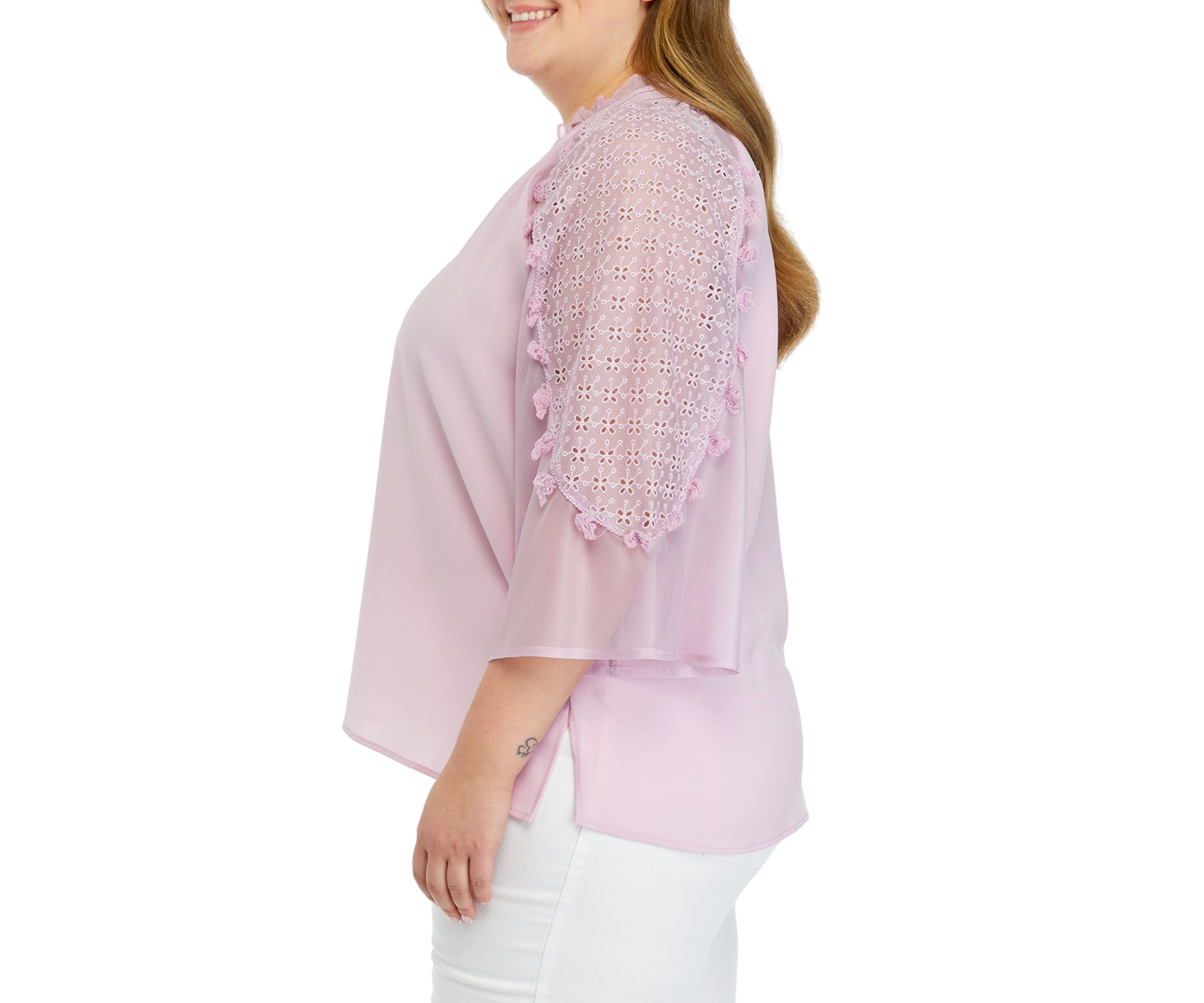 Plus Size Flare Sleeve Top