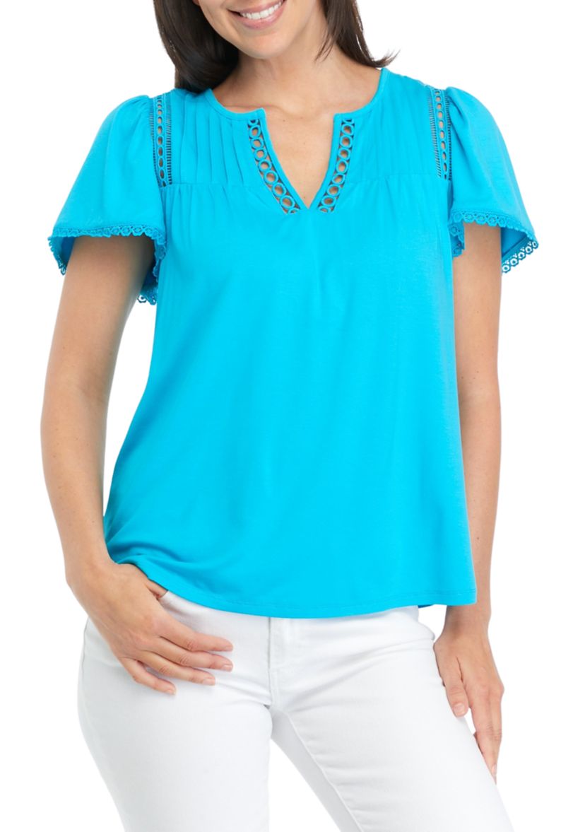 Womens Pleat Yoke Top 