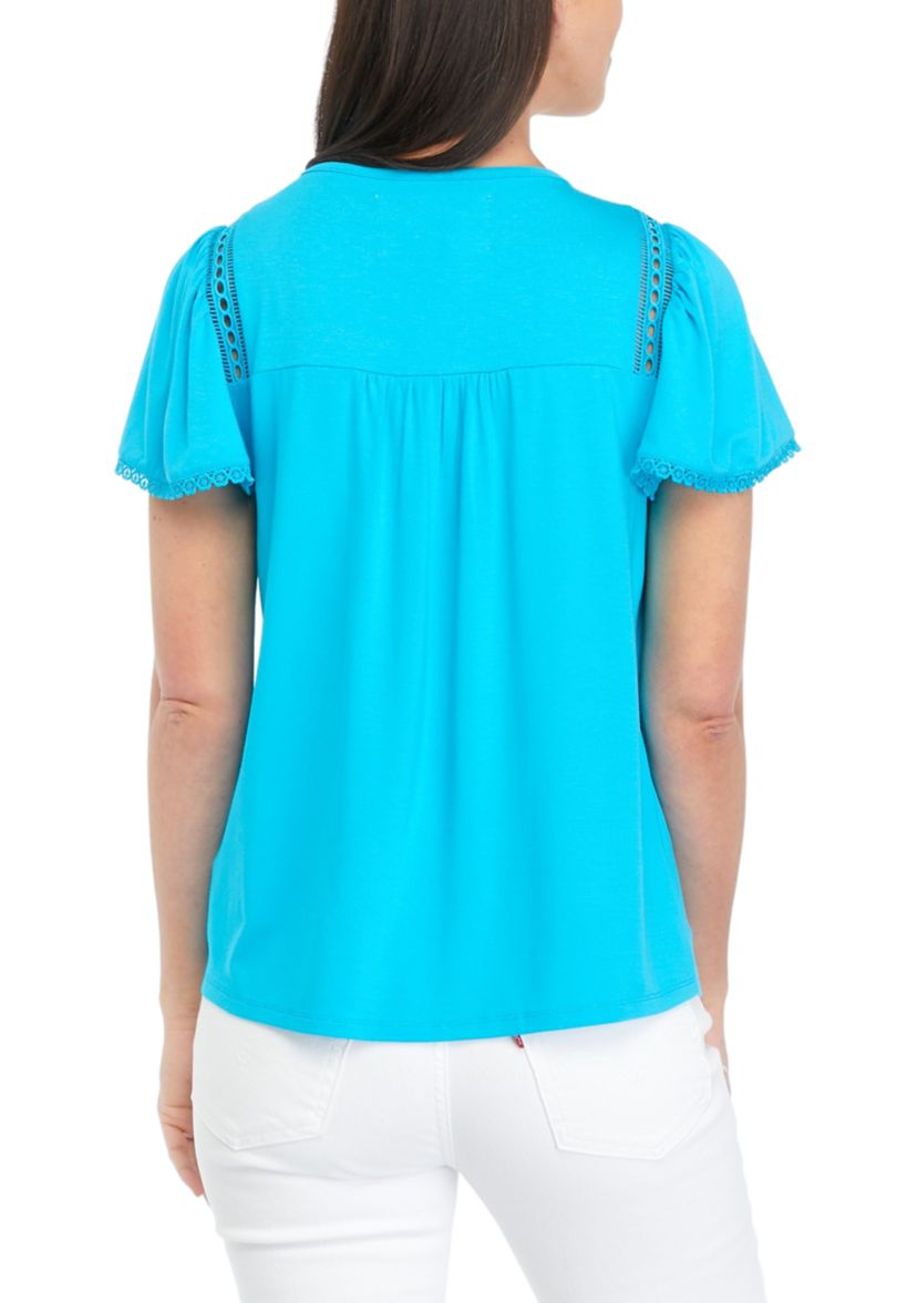 Womens Pleat Yoke Top 
