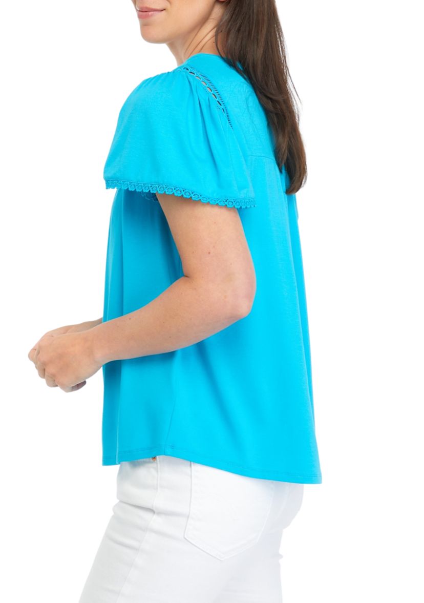 Womens Pleat Yoke Top 