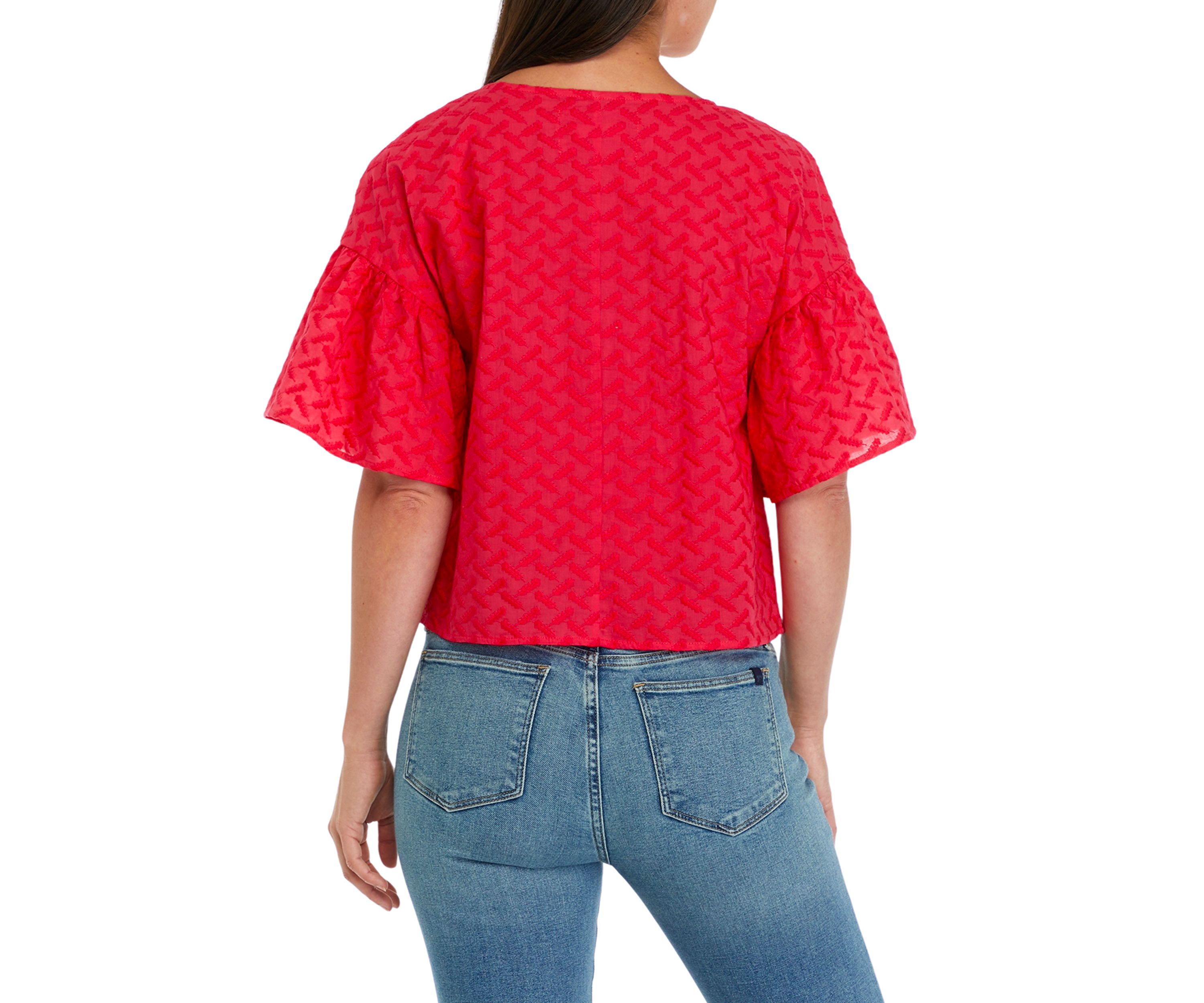 Womens Ruffle Sleeve Blouse