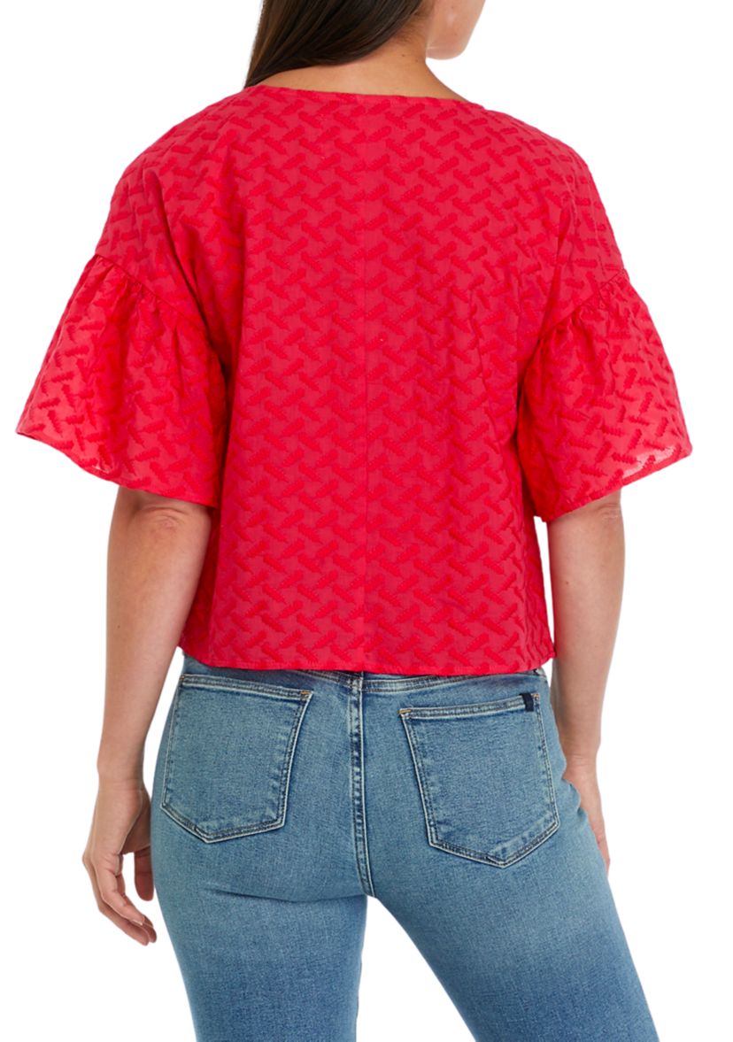 Womens Ruffle Sleeve Blouse