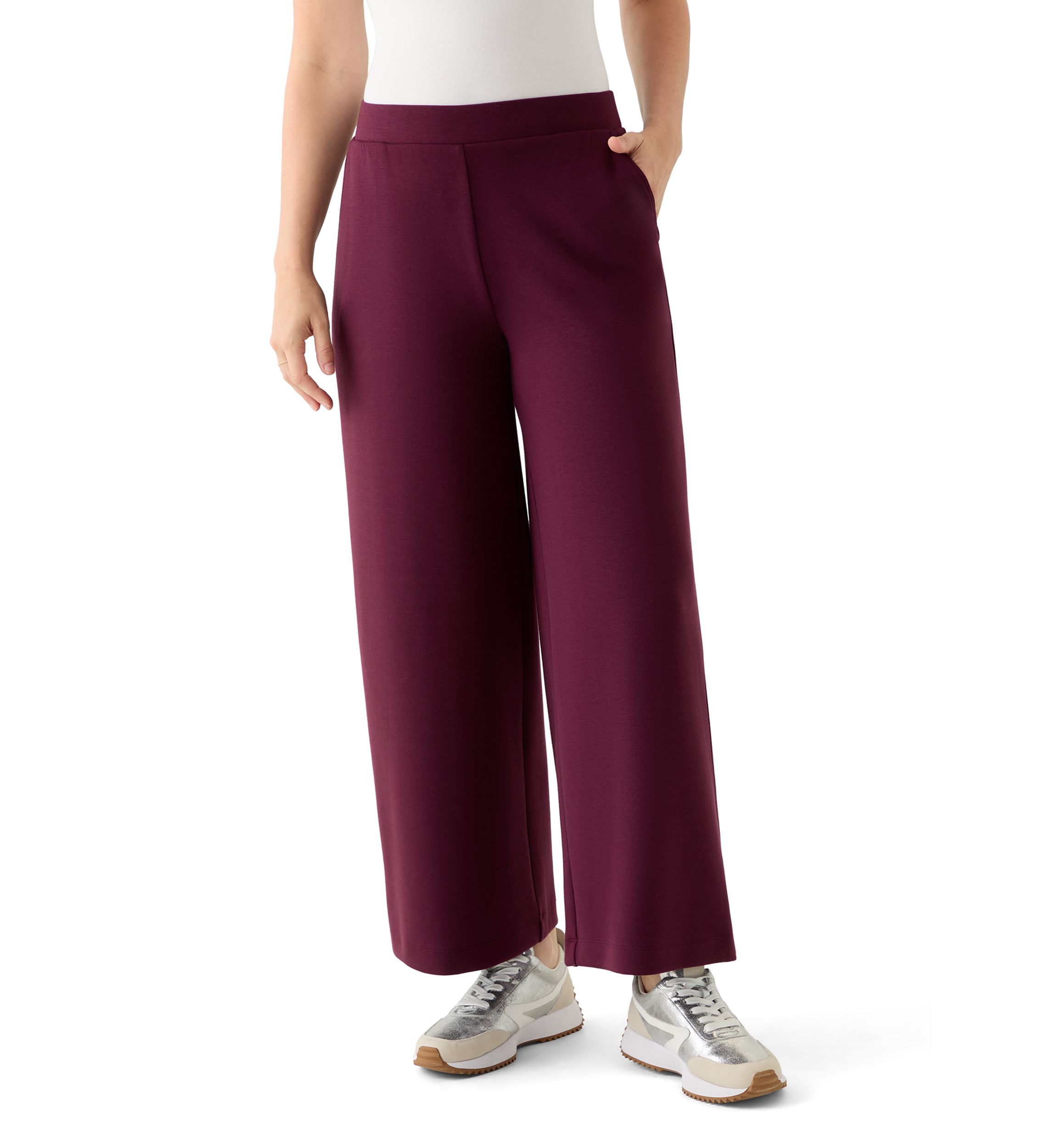 Womens Wide Leg Capri Pants