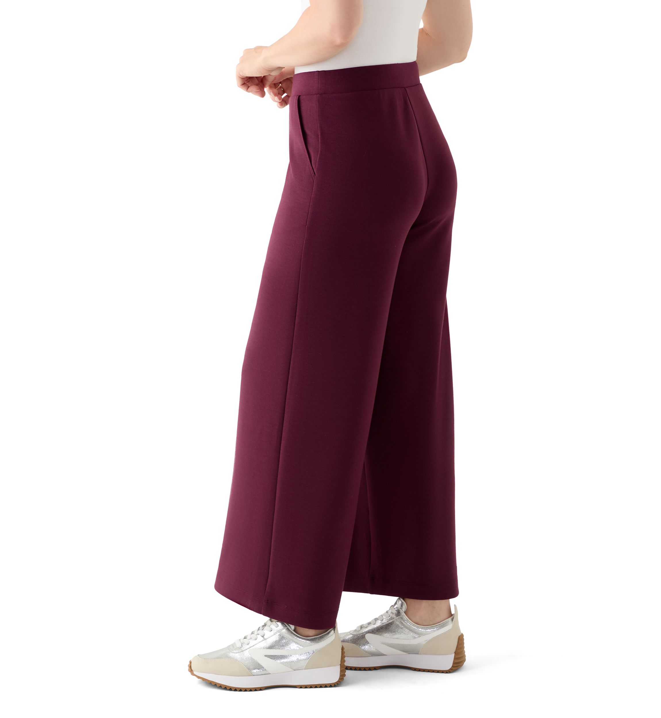 Womens Wide Leg Capri Pants