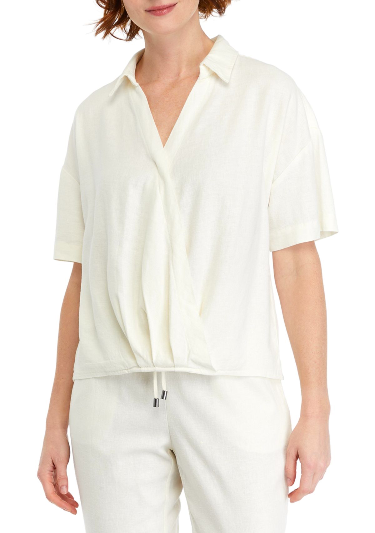 Womens Wrap Twist Front Top