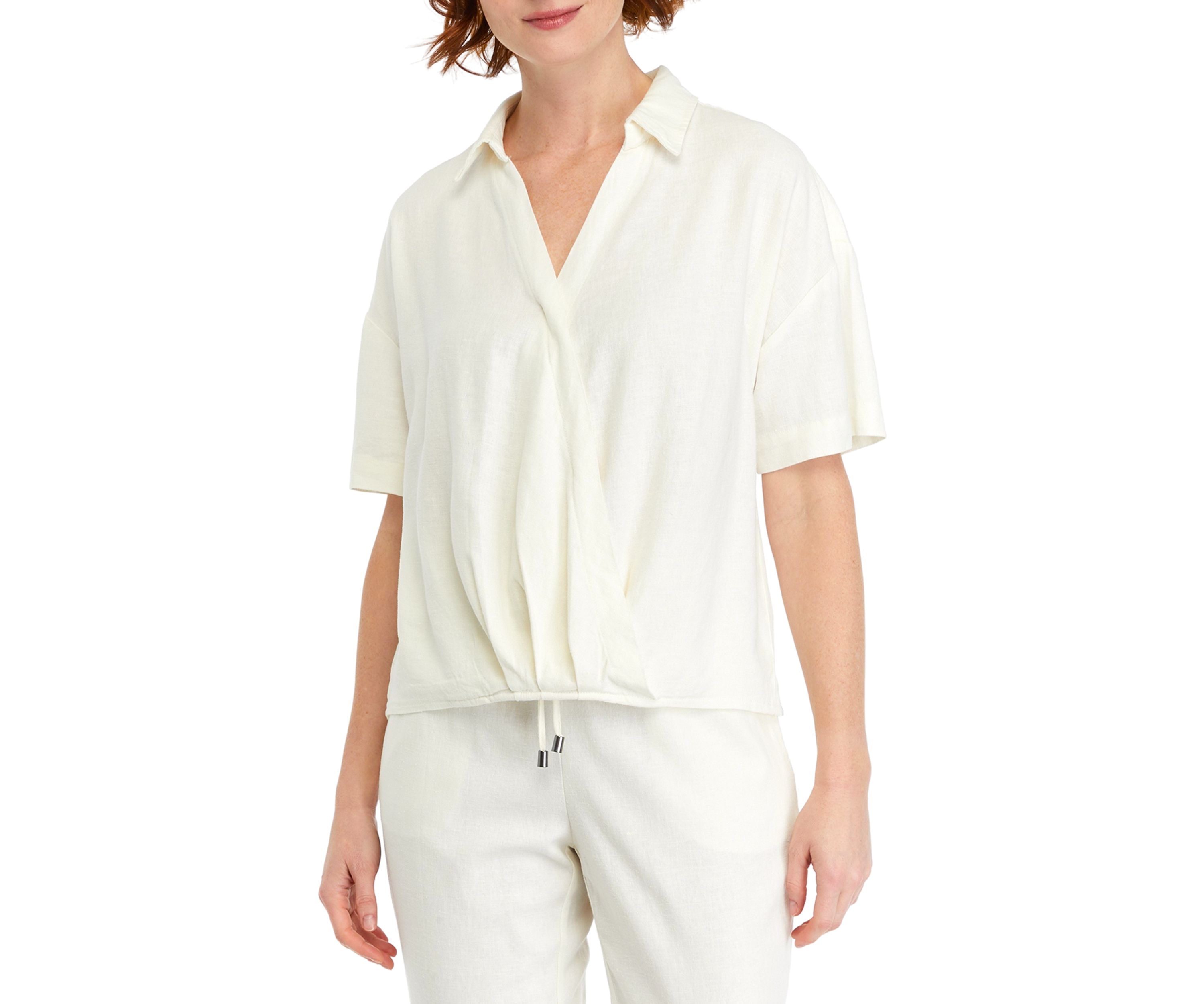 Womens Wrap Twist Front Top