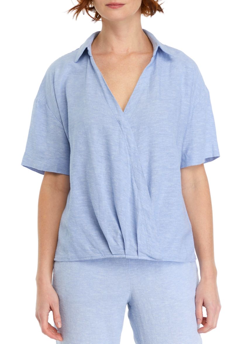   Womens Wrap Twist Front Top 