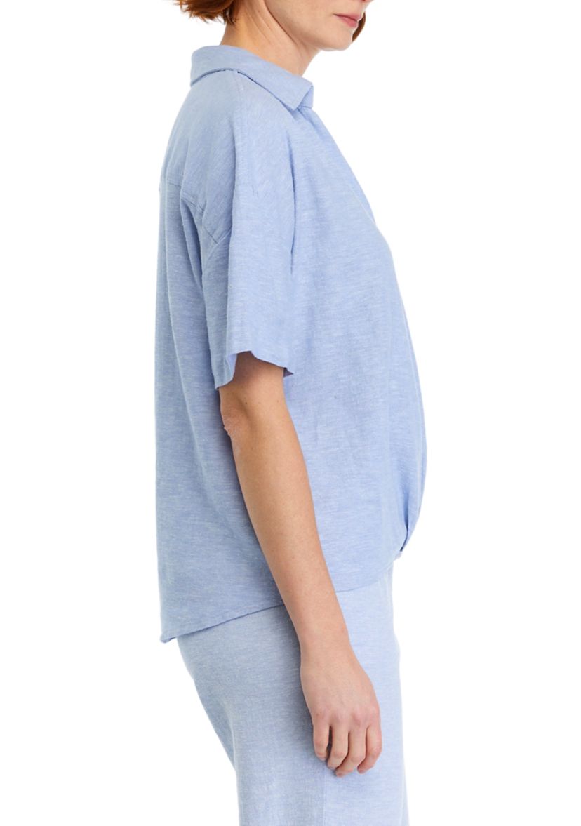  Womens Wrap Twist Front Top 