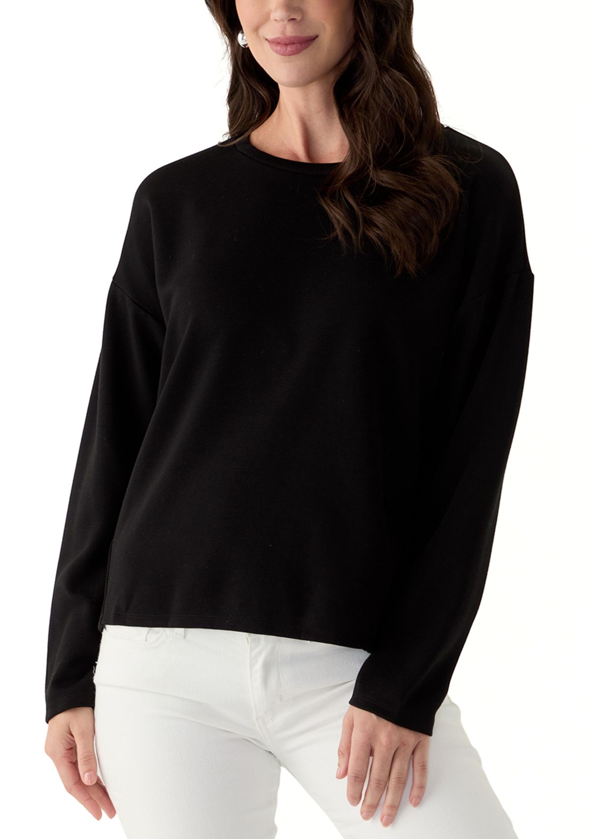 Womens Dolman Sleeve Boat Neck Sweater 