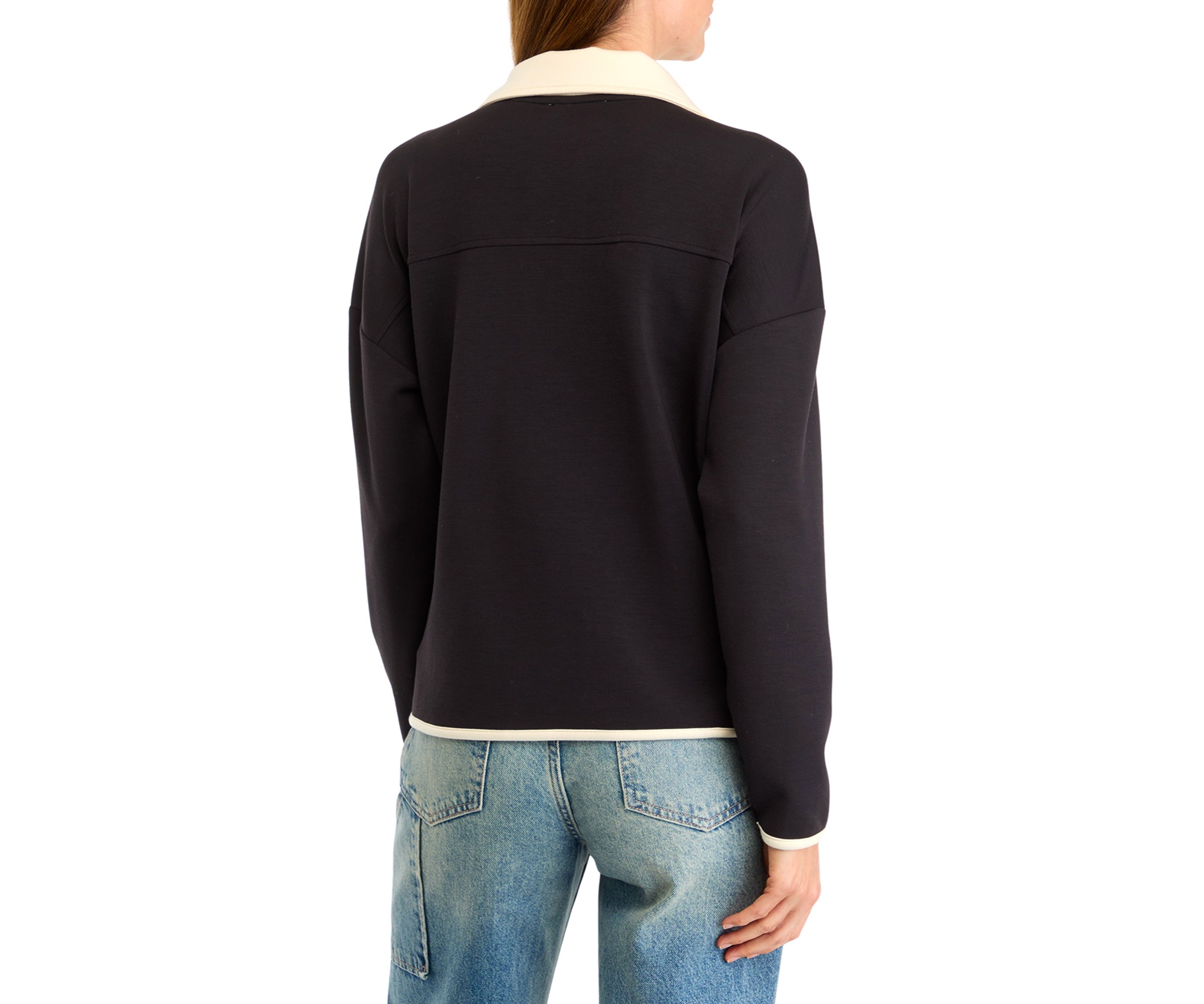 Womens Color Block Half Zip Pullover