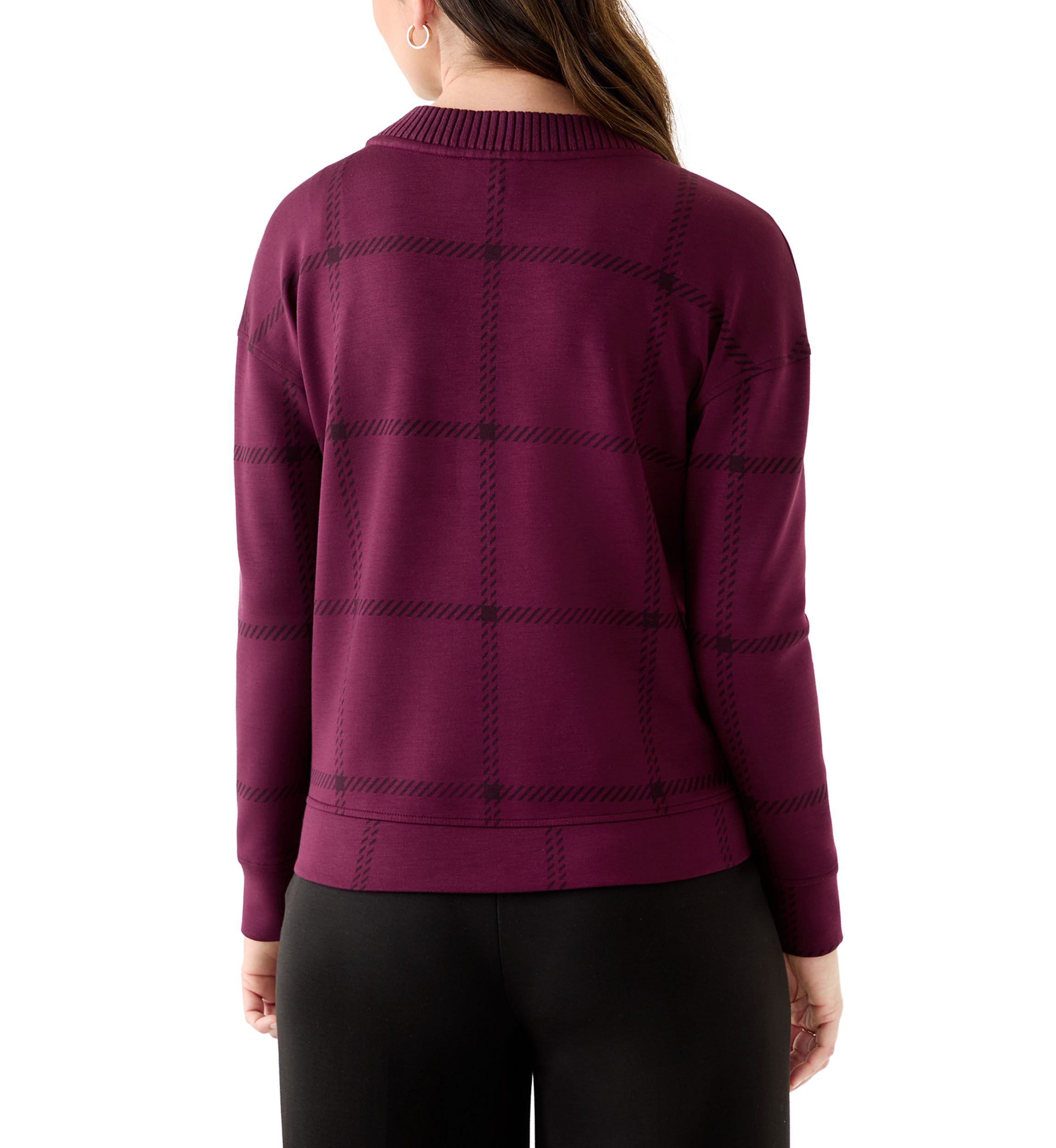 Womens Long Sleeve V-Neck High Low Top