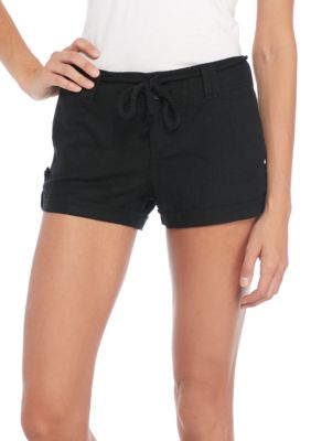 Dollhouse Braided Tie Linen Cargo Shorts | belk