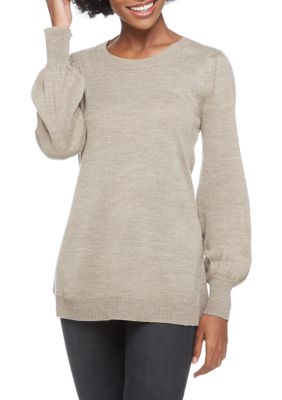 Crown & Ivy™ Women's Long Puff Sleeve Sweater | belk