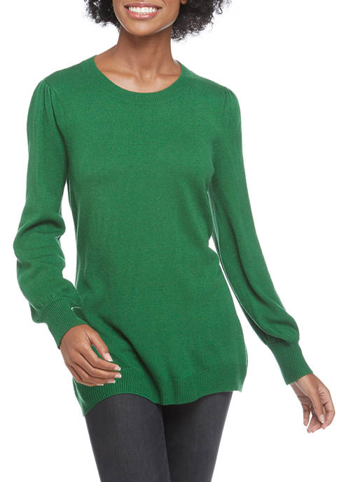 Womens Long Puff Sleeve Sweater