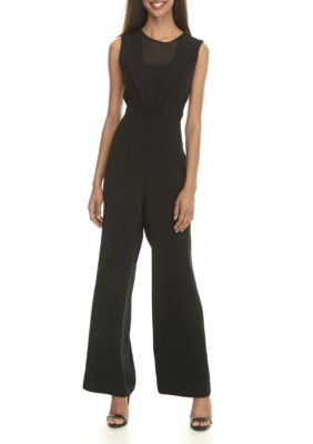 Madison Sleeveless Ruffle Front Jumpsuit | belk