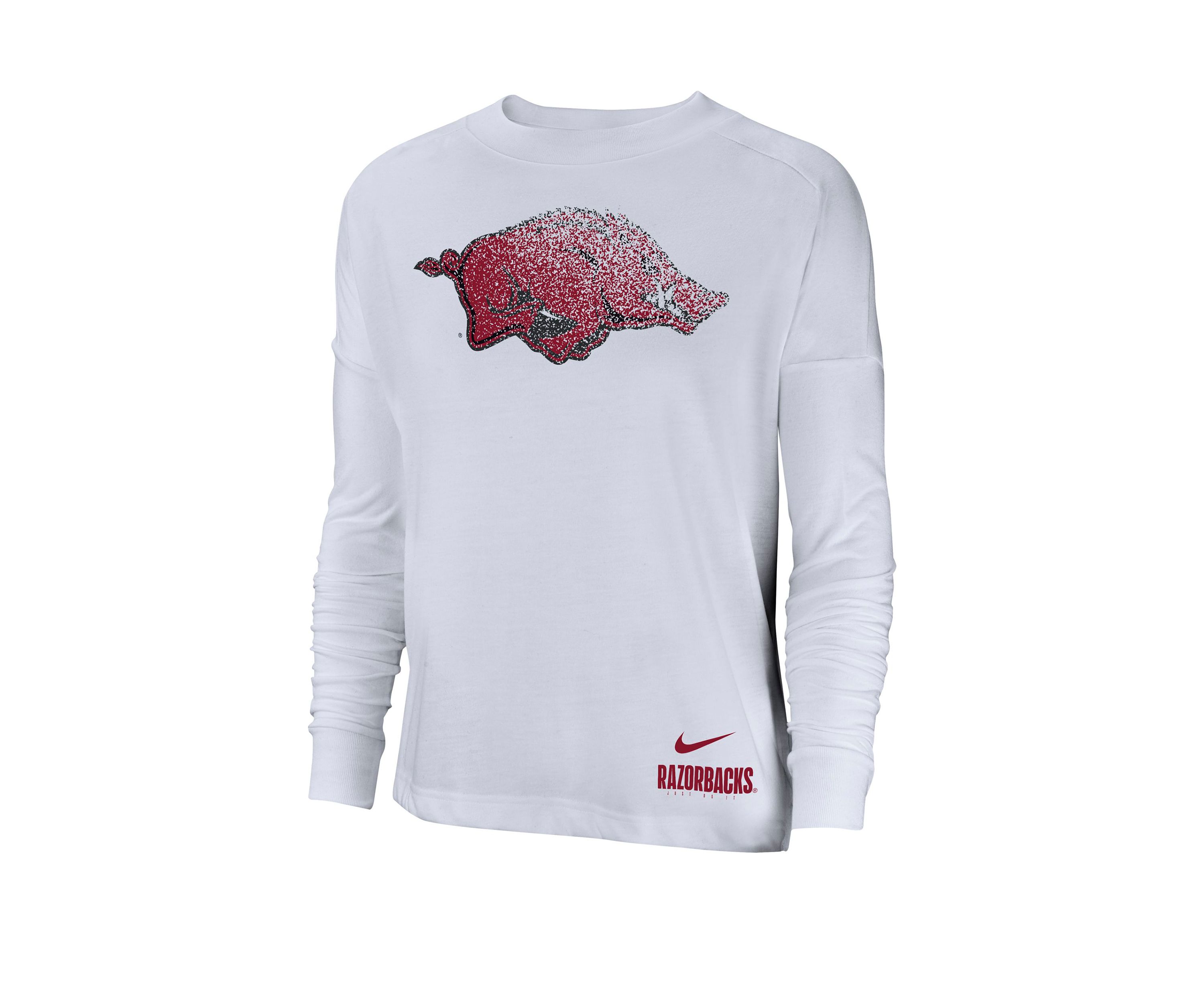 Arkansas Razorbacks Breathe Logo Oversized Long Sleeve Top