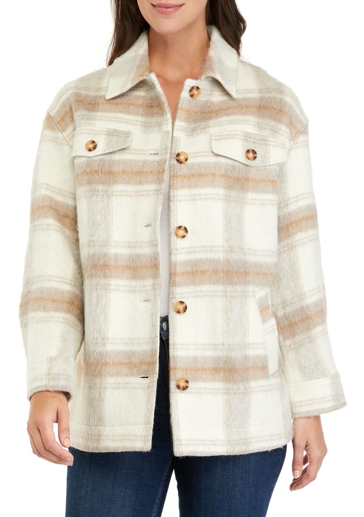 Womens Faux Wool Shacket