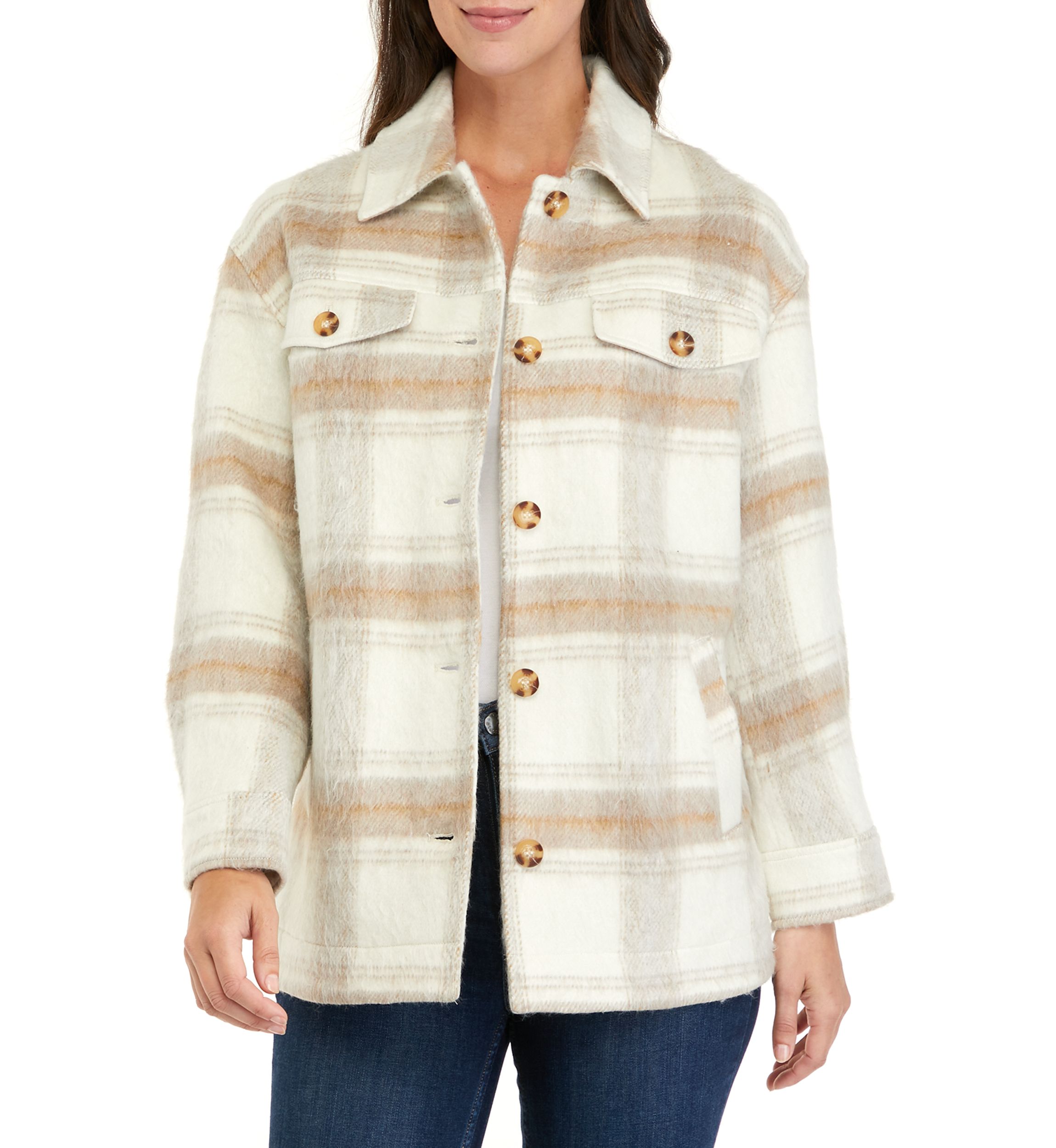Womens Faux Wool Shacket