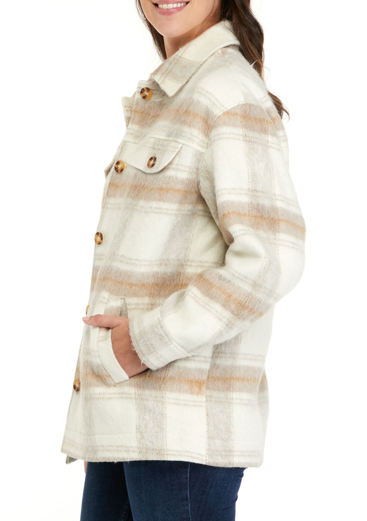 Womens Faux Wool Shacket
