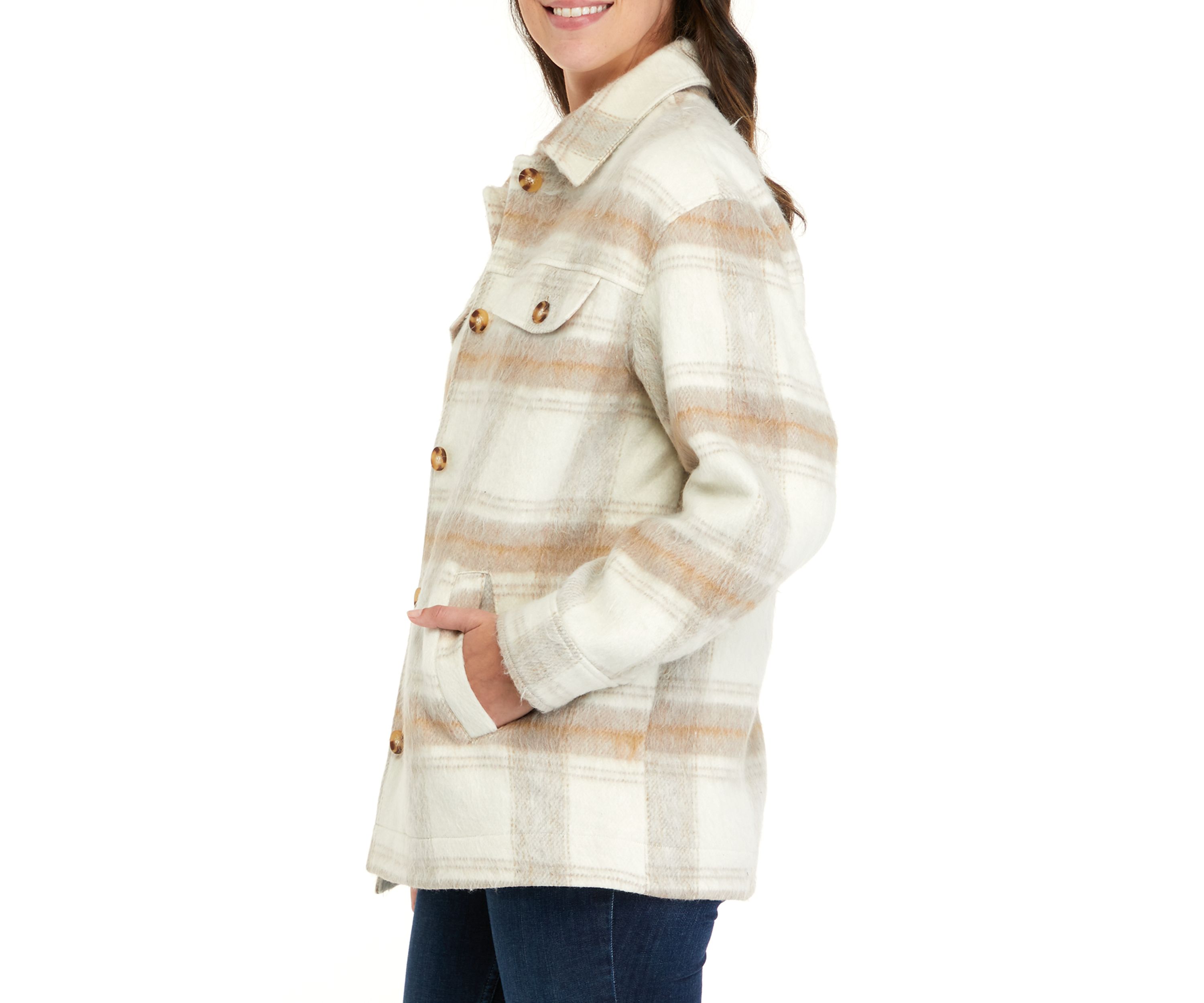 Womens Faux Wool Shacket