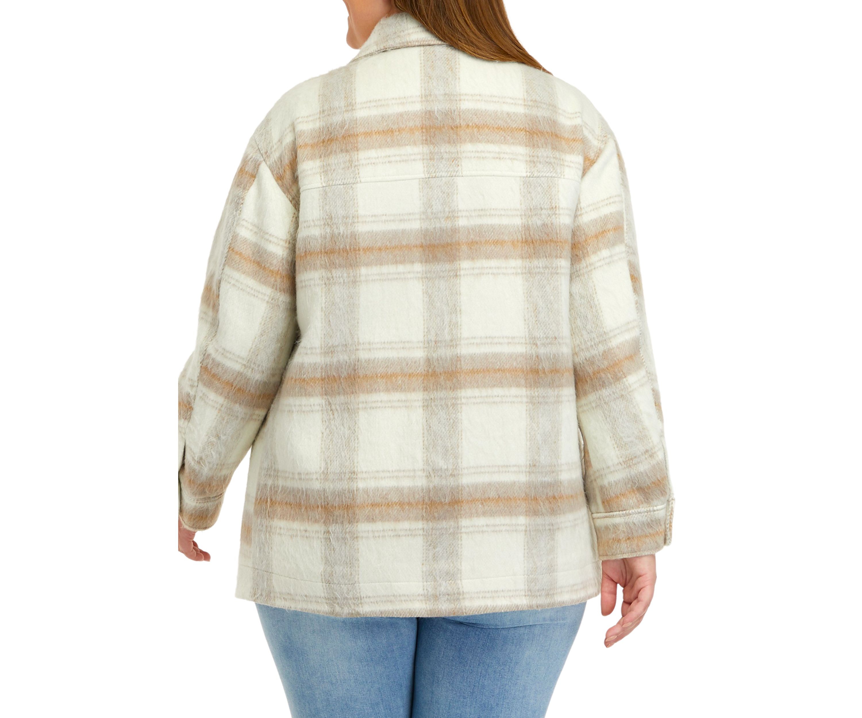 Plus Size Faux Wool Shacket