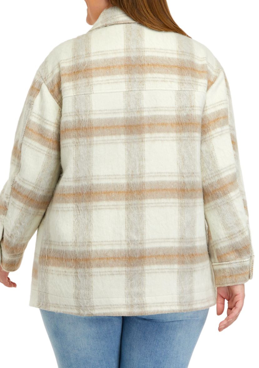 Plus Size Faux Wool Shacket