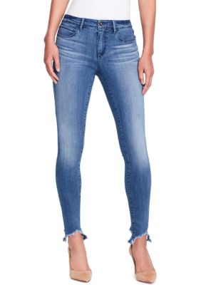 Skinny Girl Shark Bite Hem Jeans | belk