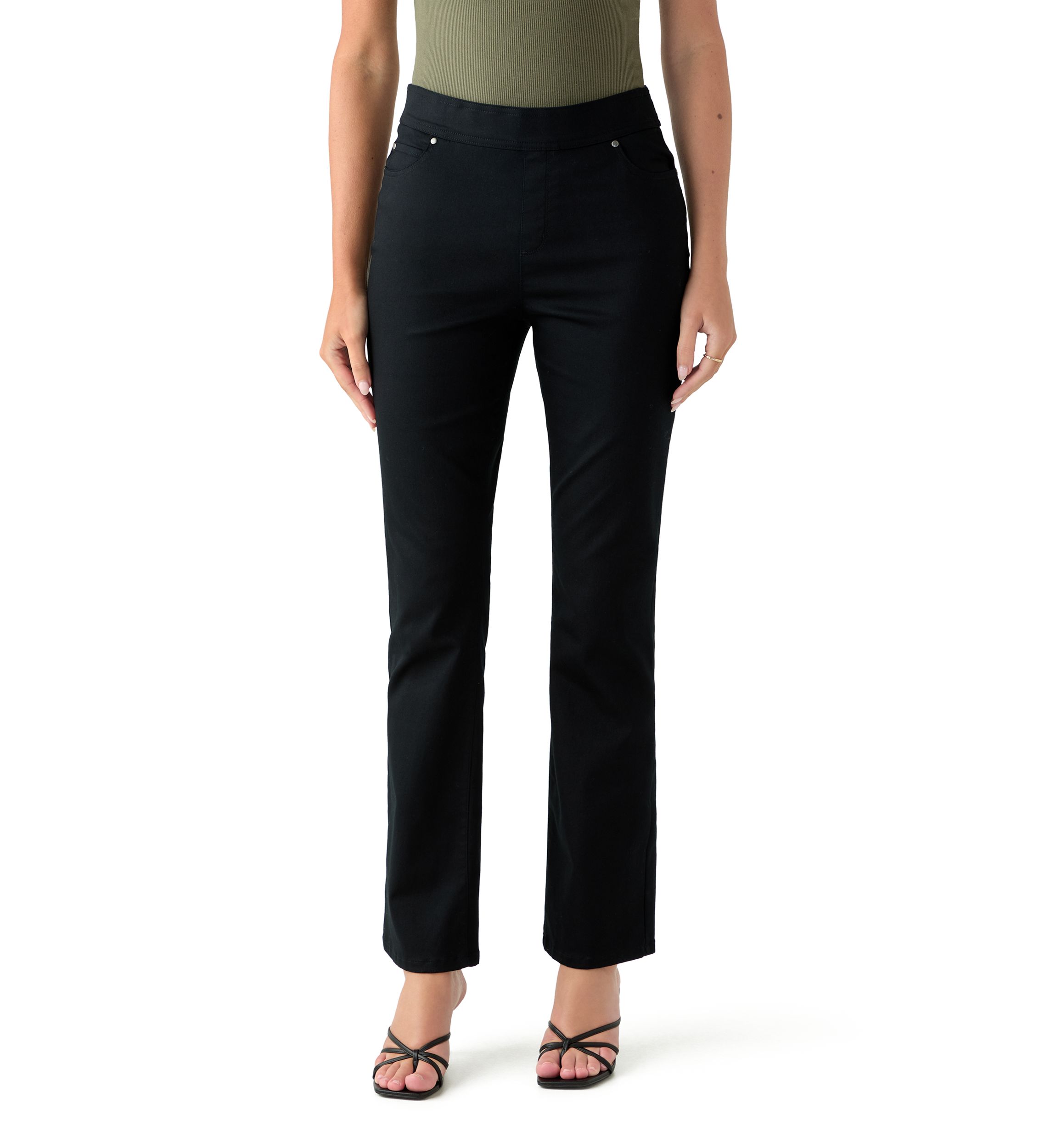 Womens Cotton Super Stretch Boot Cut Pants