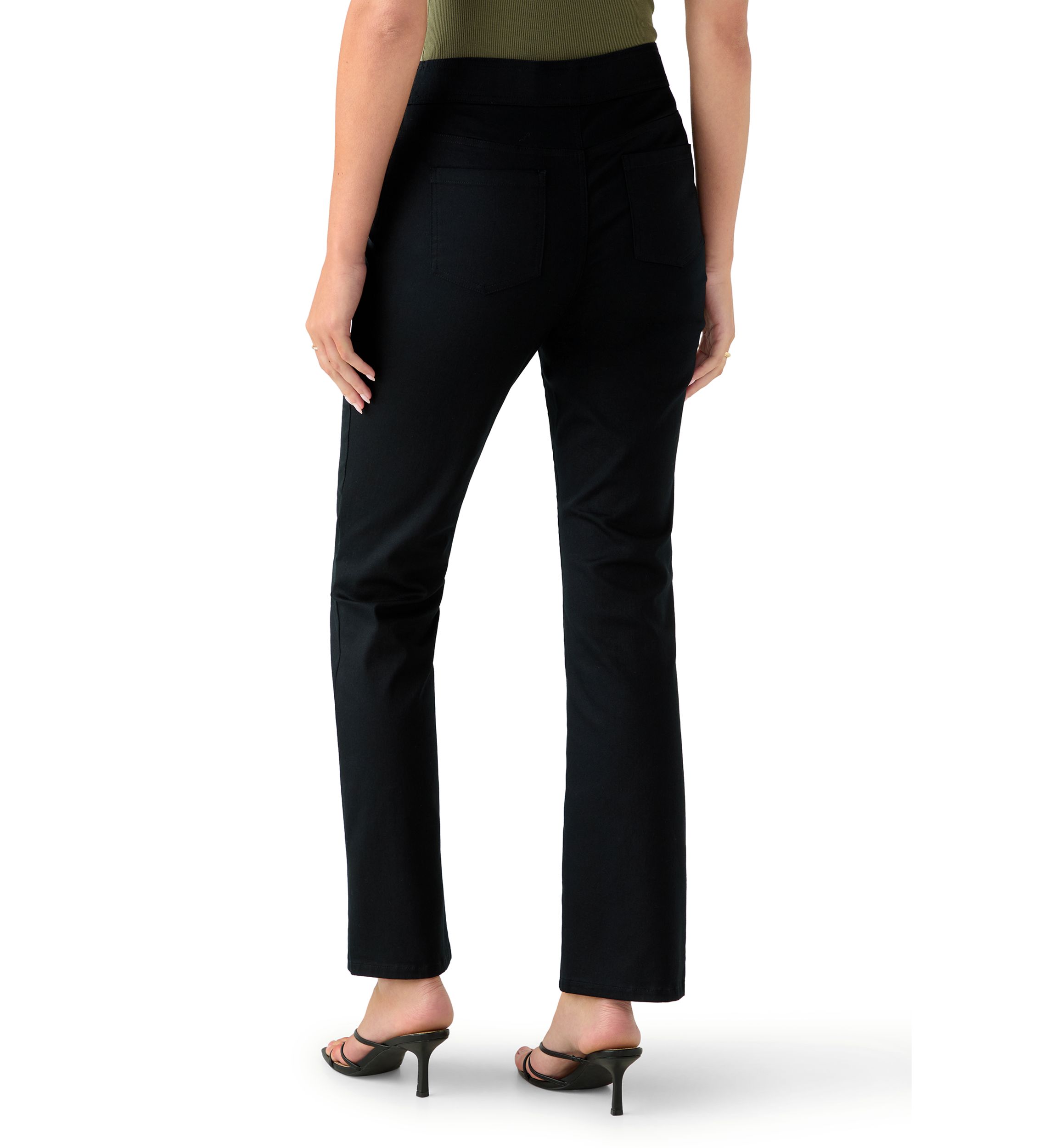 Womens Cotton Super Stretch Boot Cut Pants