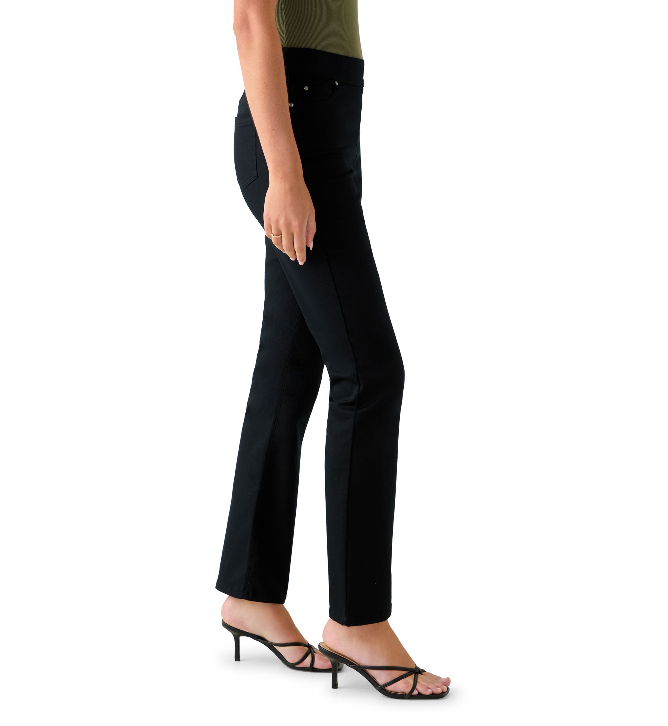 Womens Cotton Super Stretch Boot Cut Pants