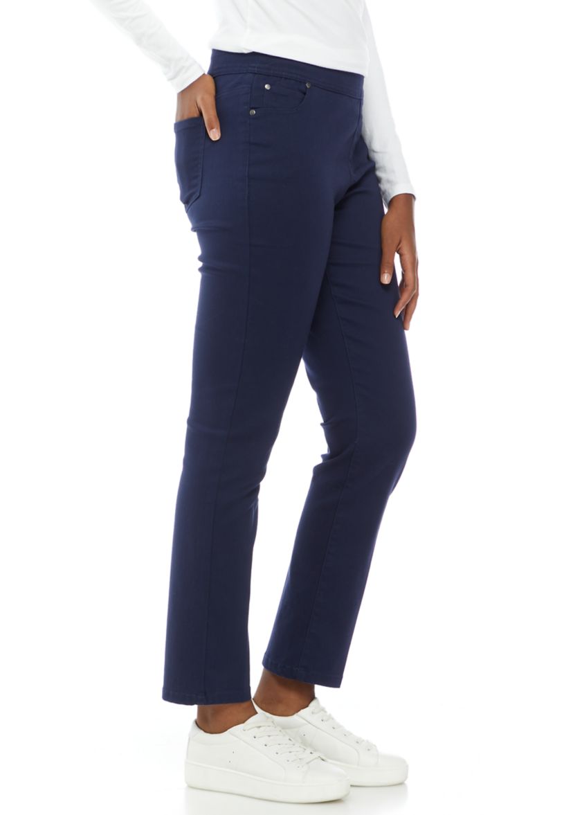 Womens Cotton Straight Leg Pants 