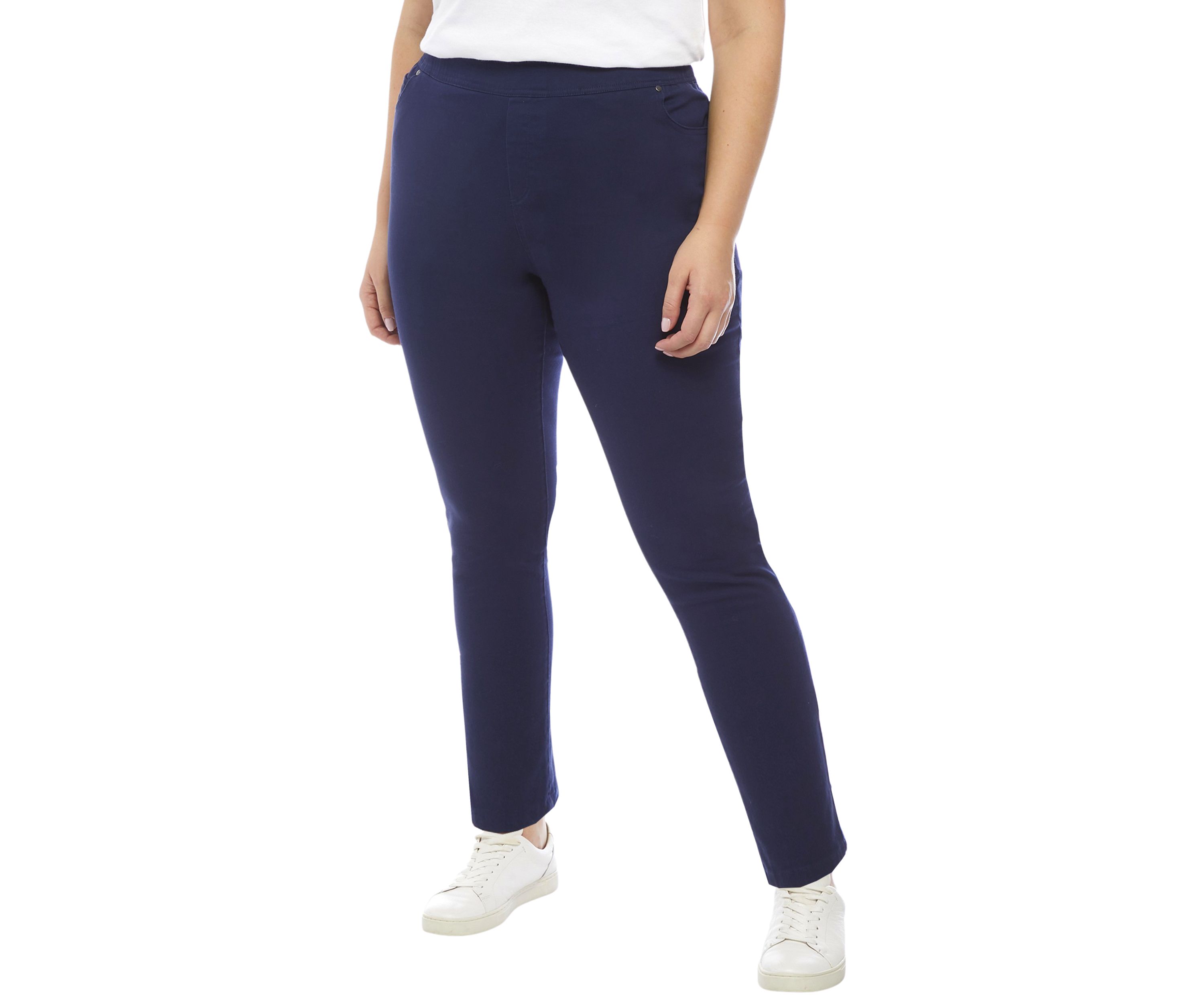 Plus Size Pull On Denim Pants 