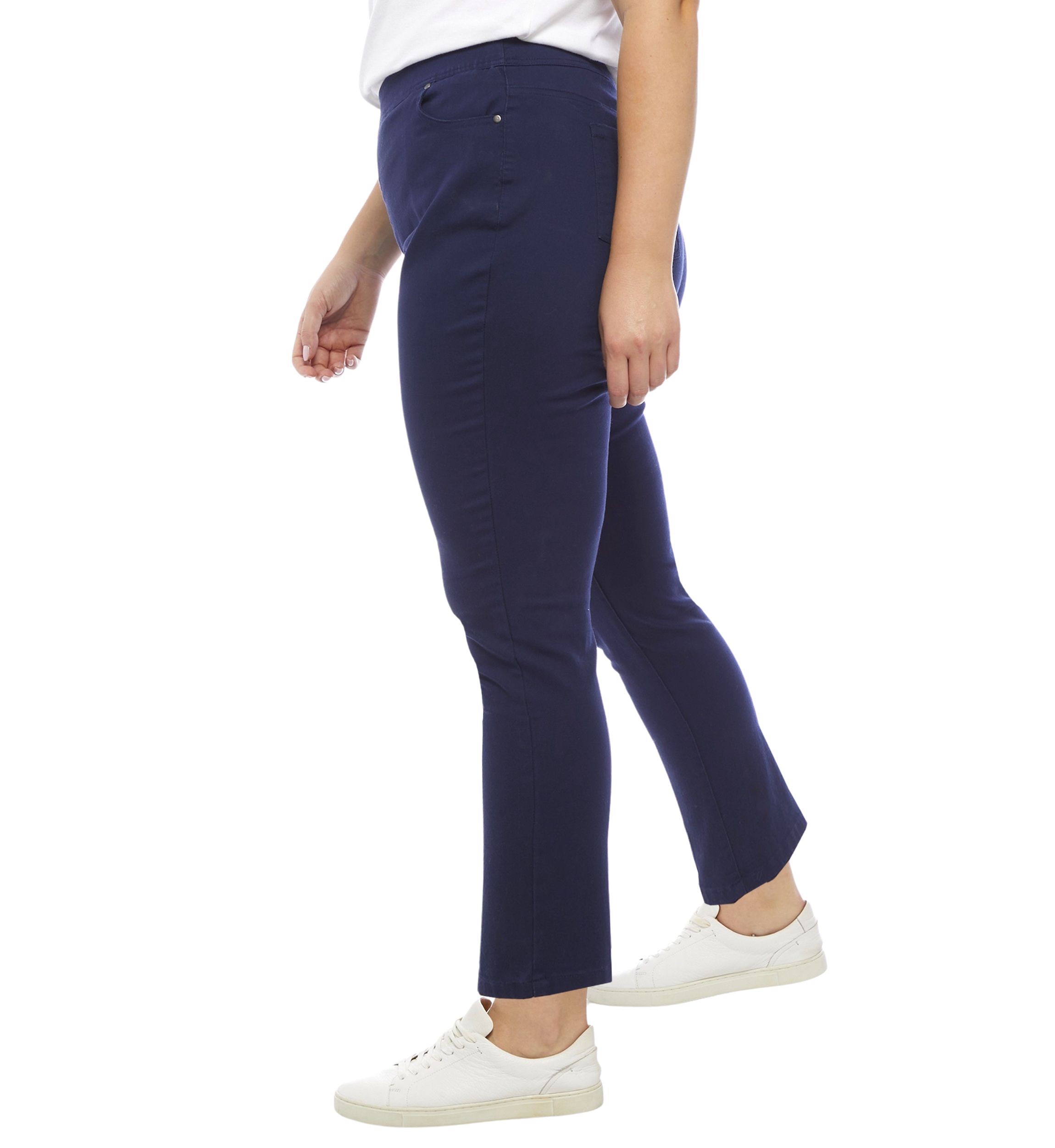 Plus Size Pull On Denim Pants 
