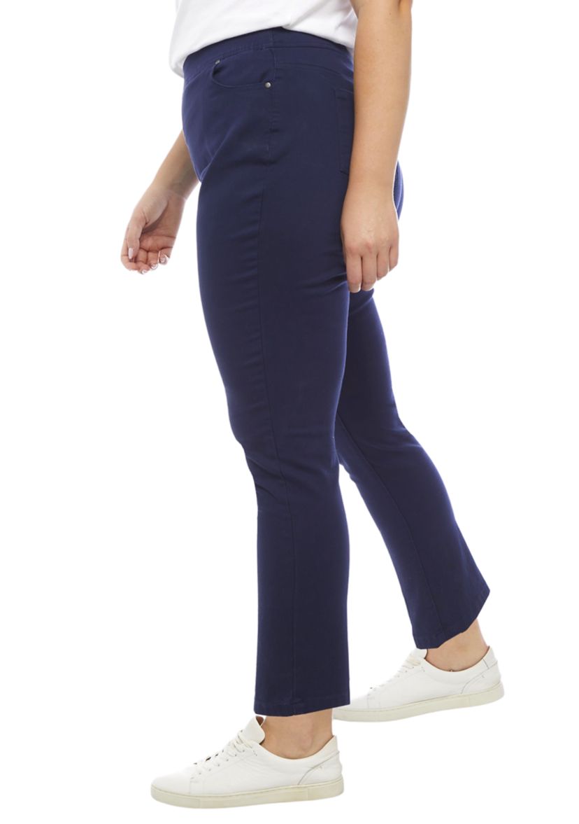 Plus Size Pull On Denim Pants 