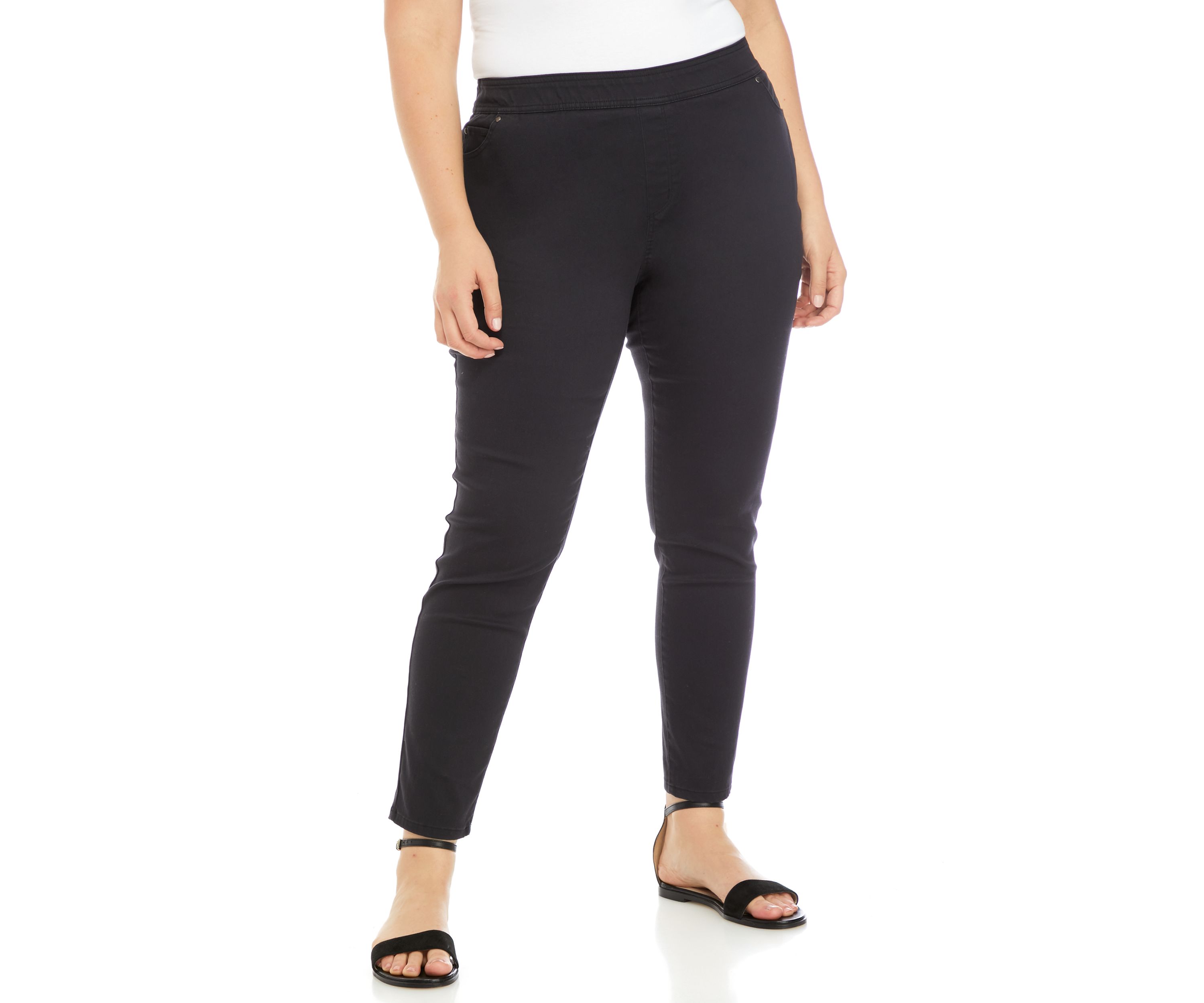 Plus Size Cotton Blend Pants - Short Length