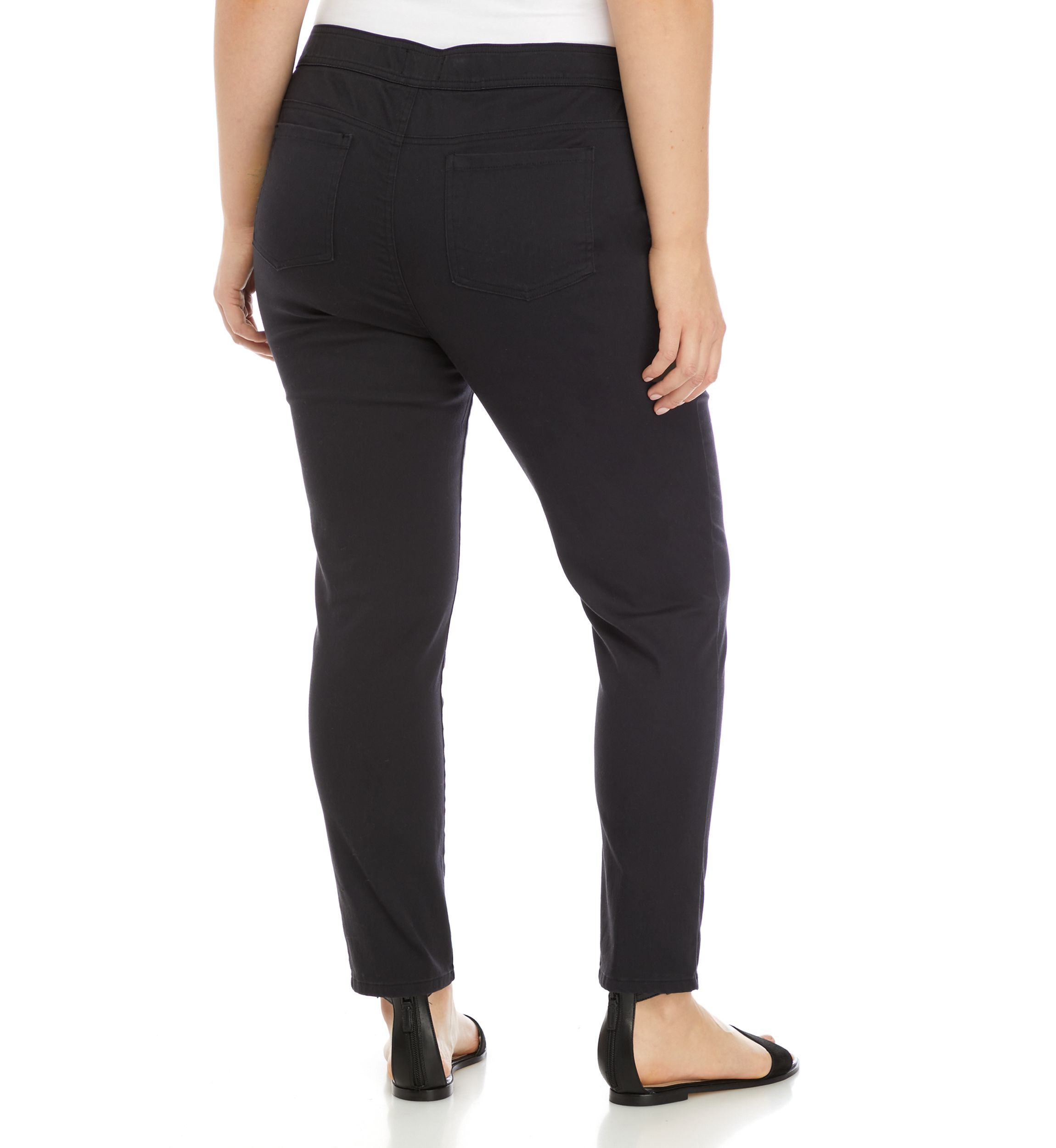 Plus Size Cotton Blend Pants - Short Length