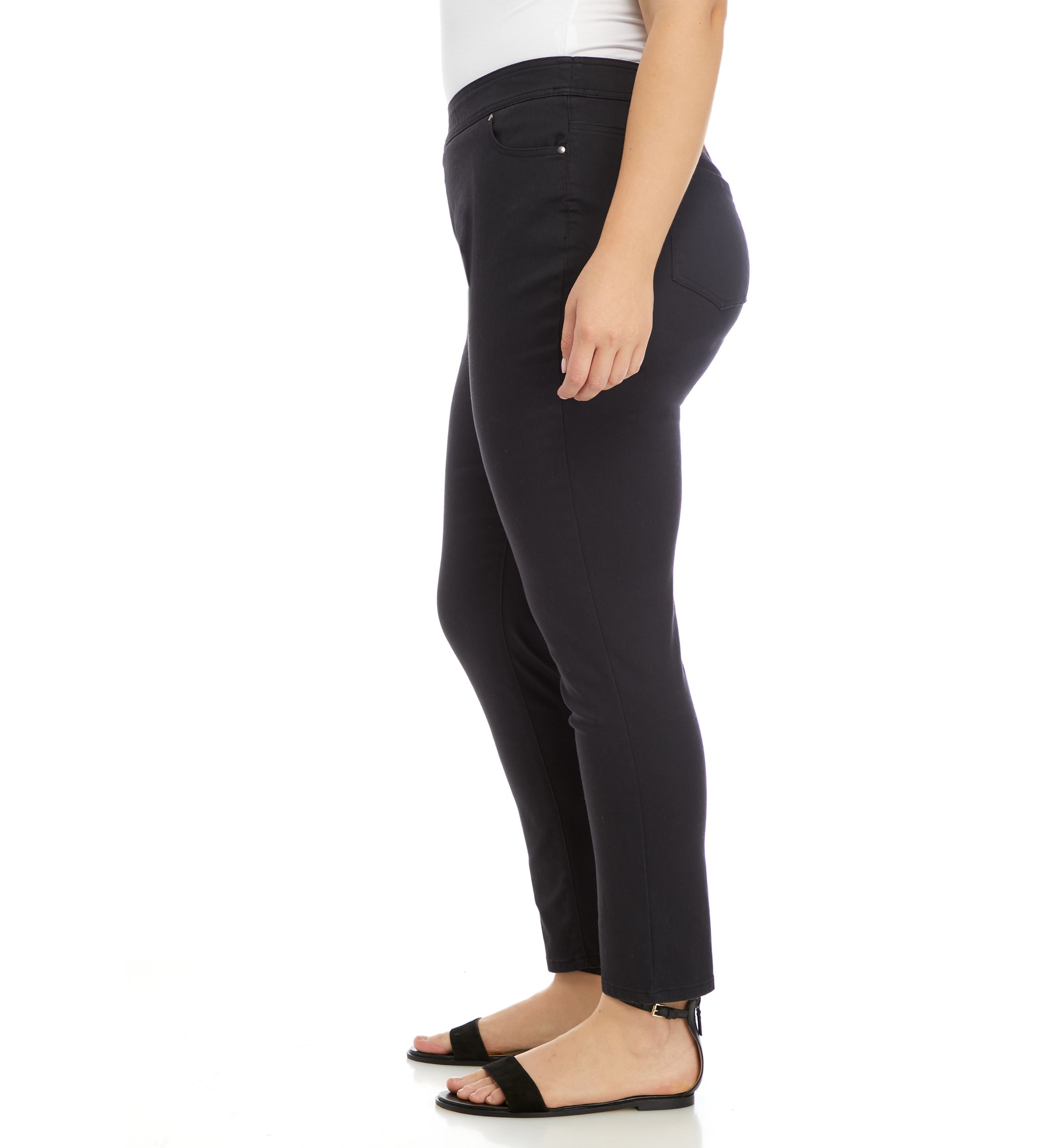 Plus Size Cotton Blend Pants - Short Length