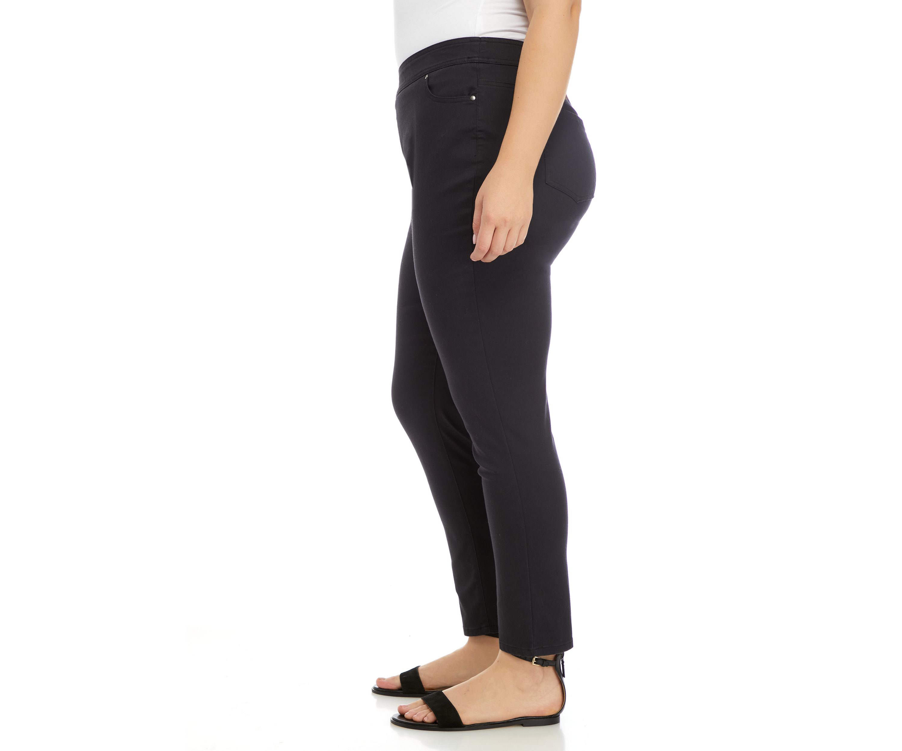 Plus Size Cotton Blend Pants - Short Length